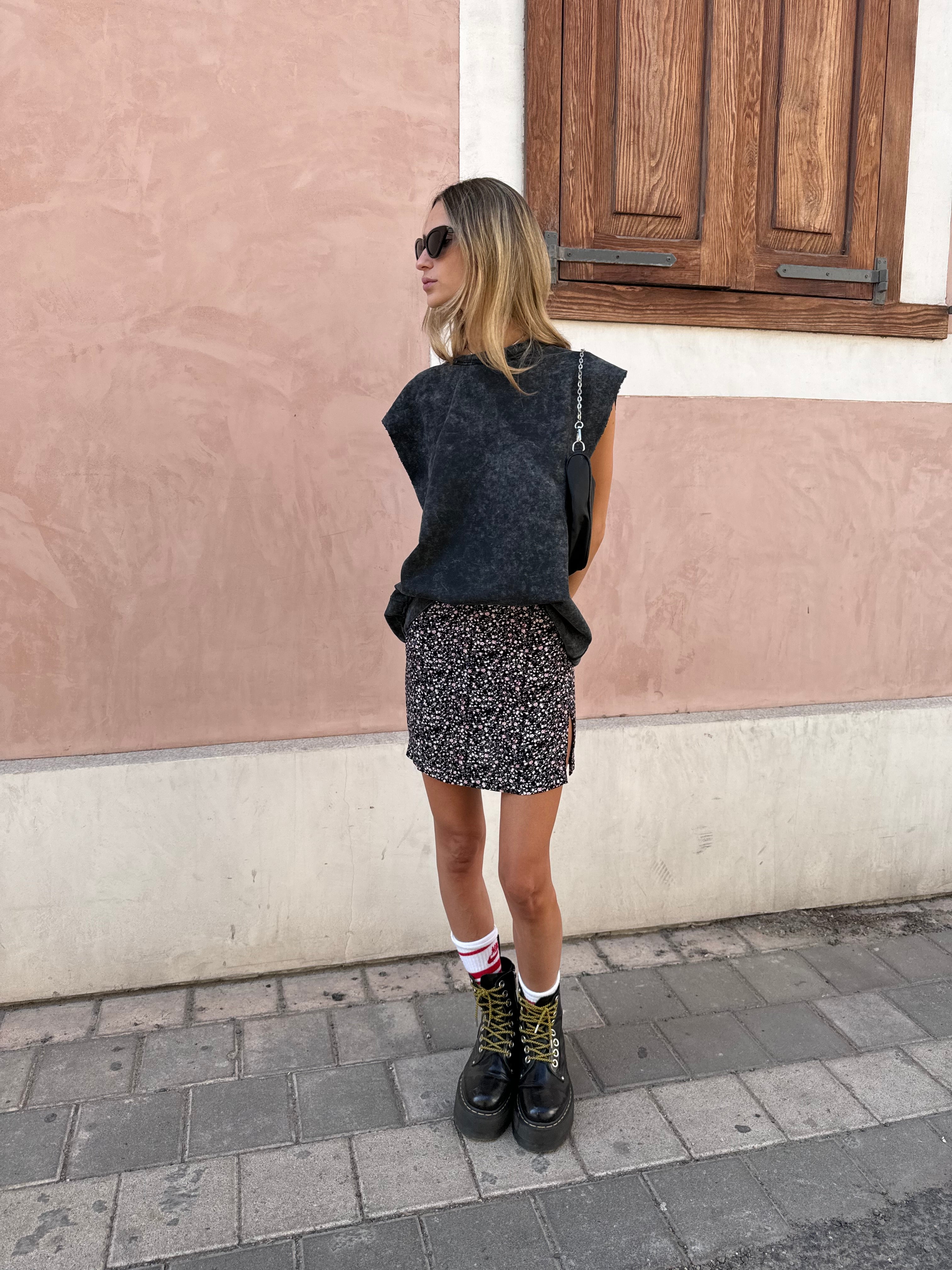 גופית אוברסייז ווש אפור