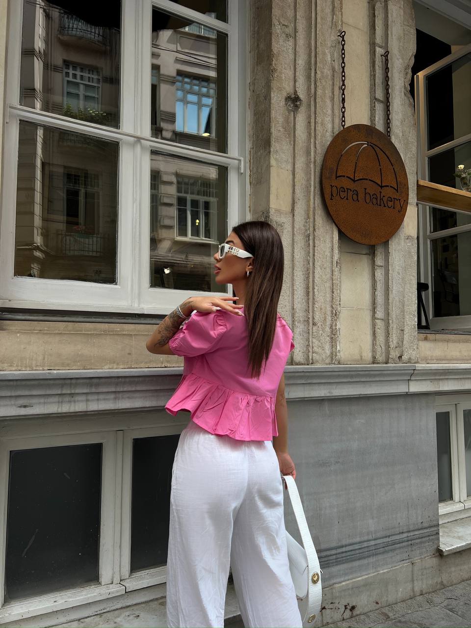 טופ קשירות לימה ורוד