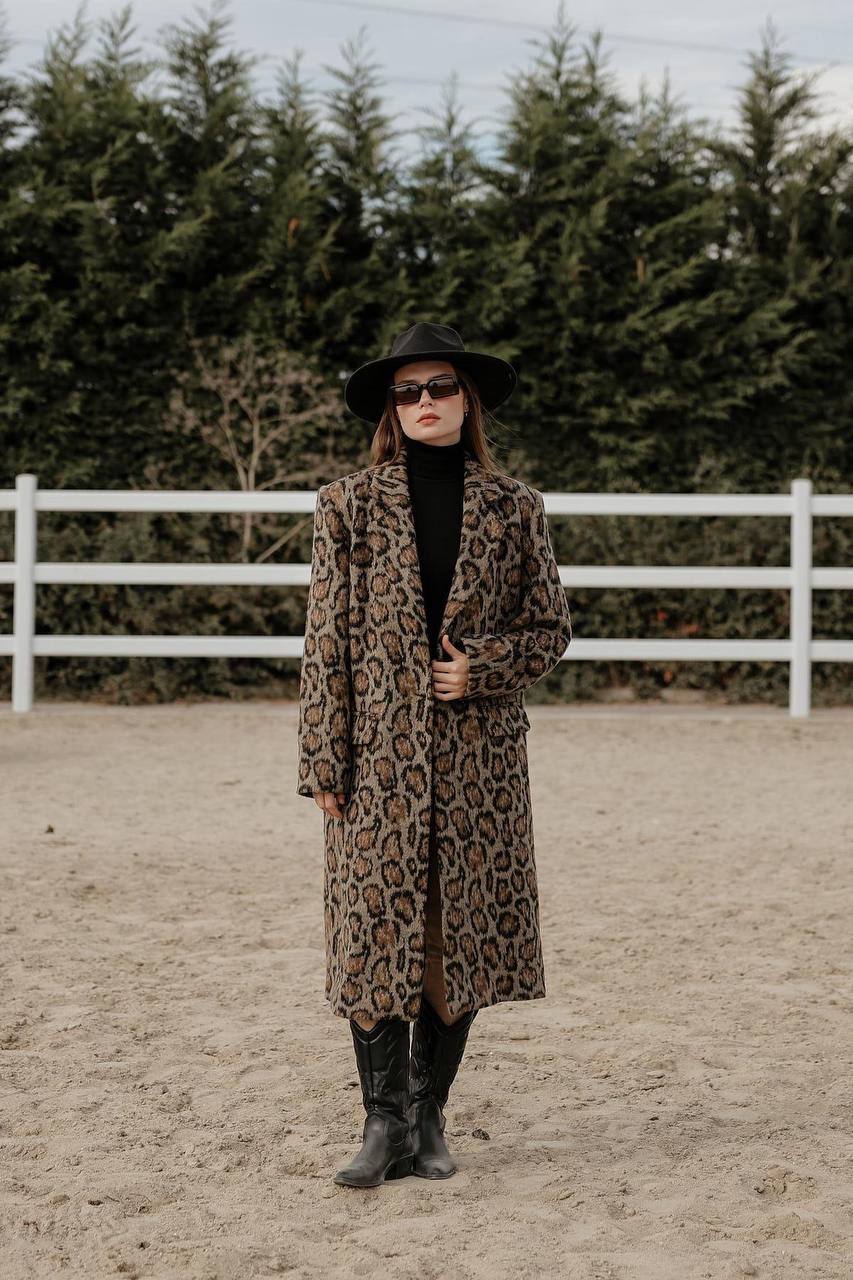 מעיל טינה מנומר