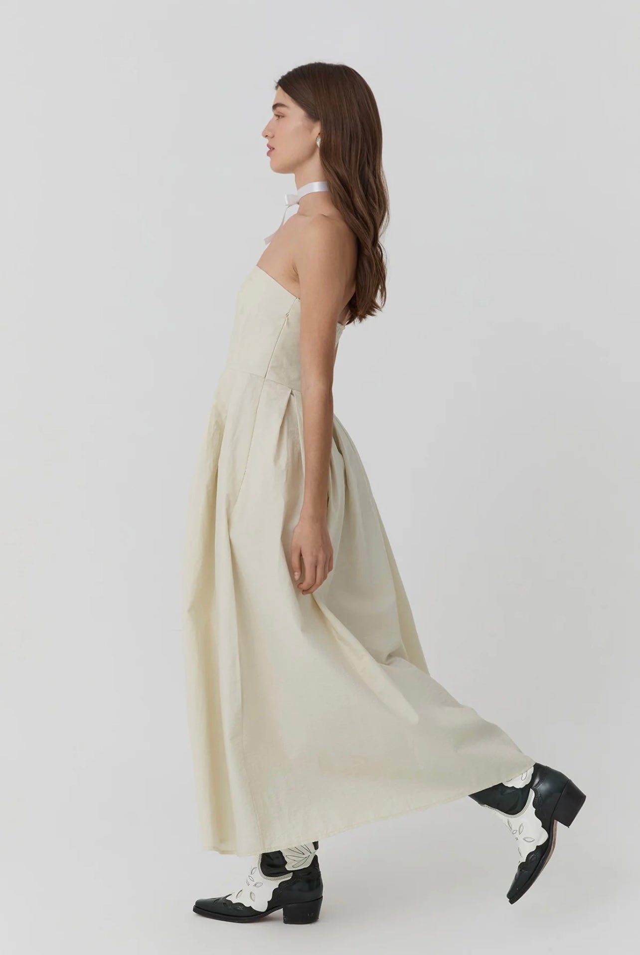 שמלת סטרפלס טאיה בהיר