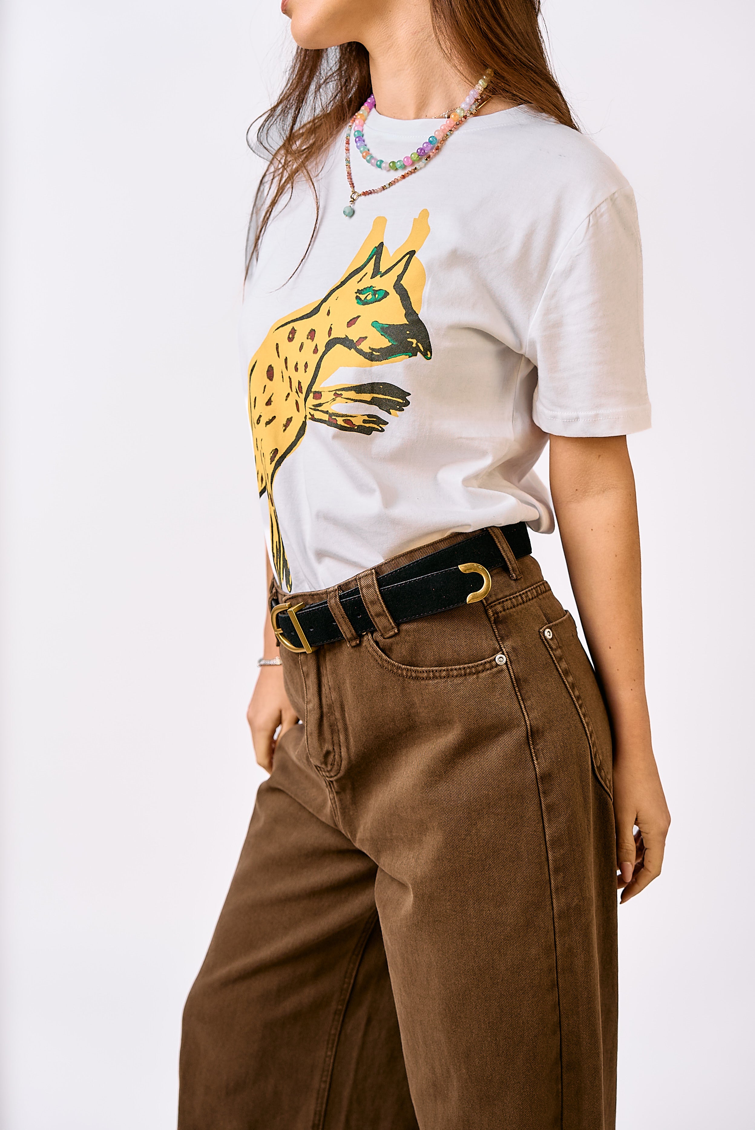 חולצת טי טינה לבן