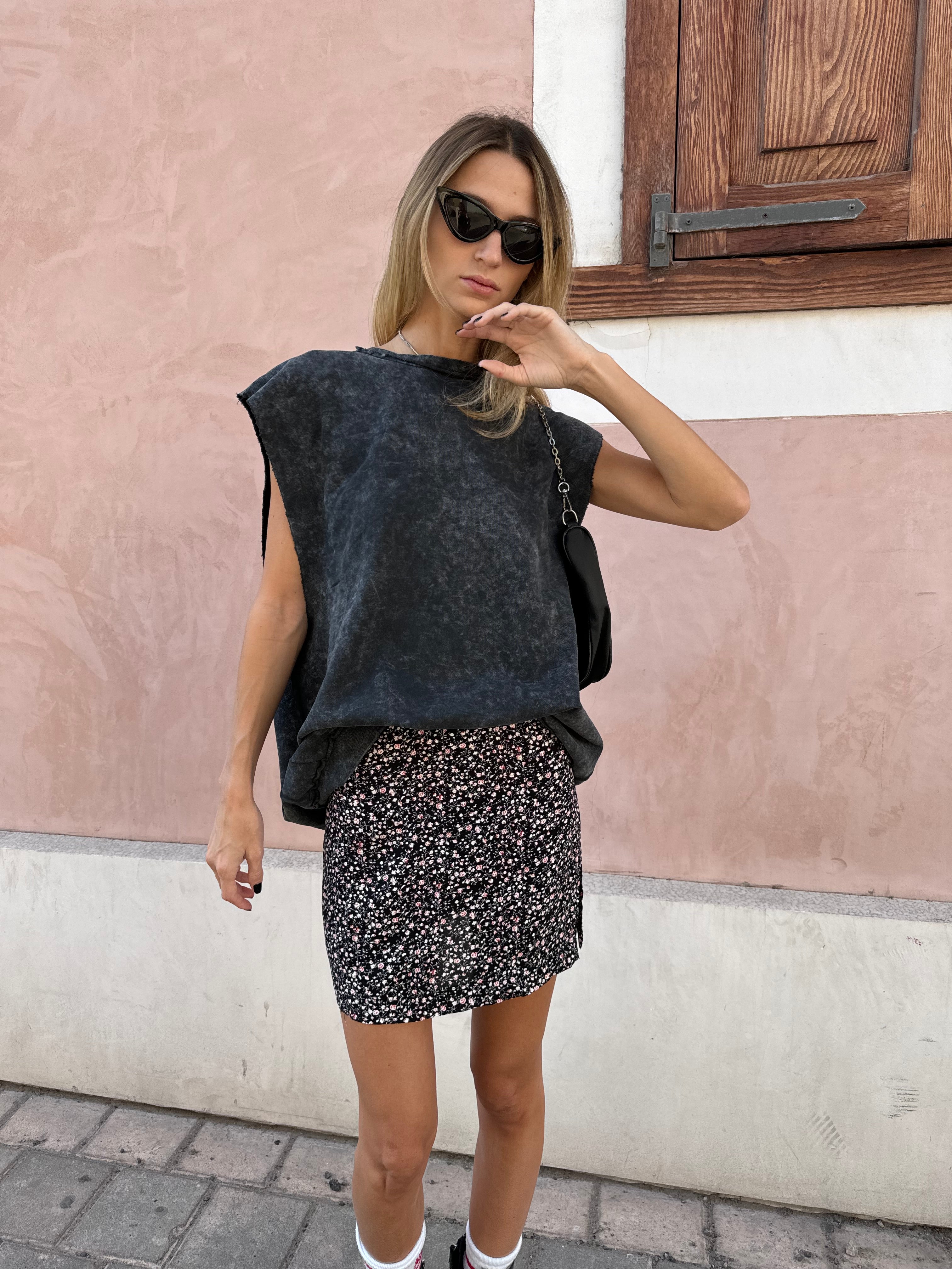 גופית אוברסייז ווש אפור