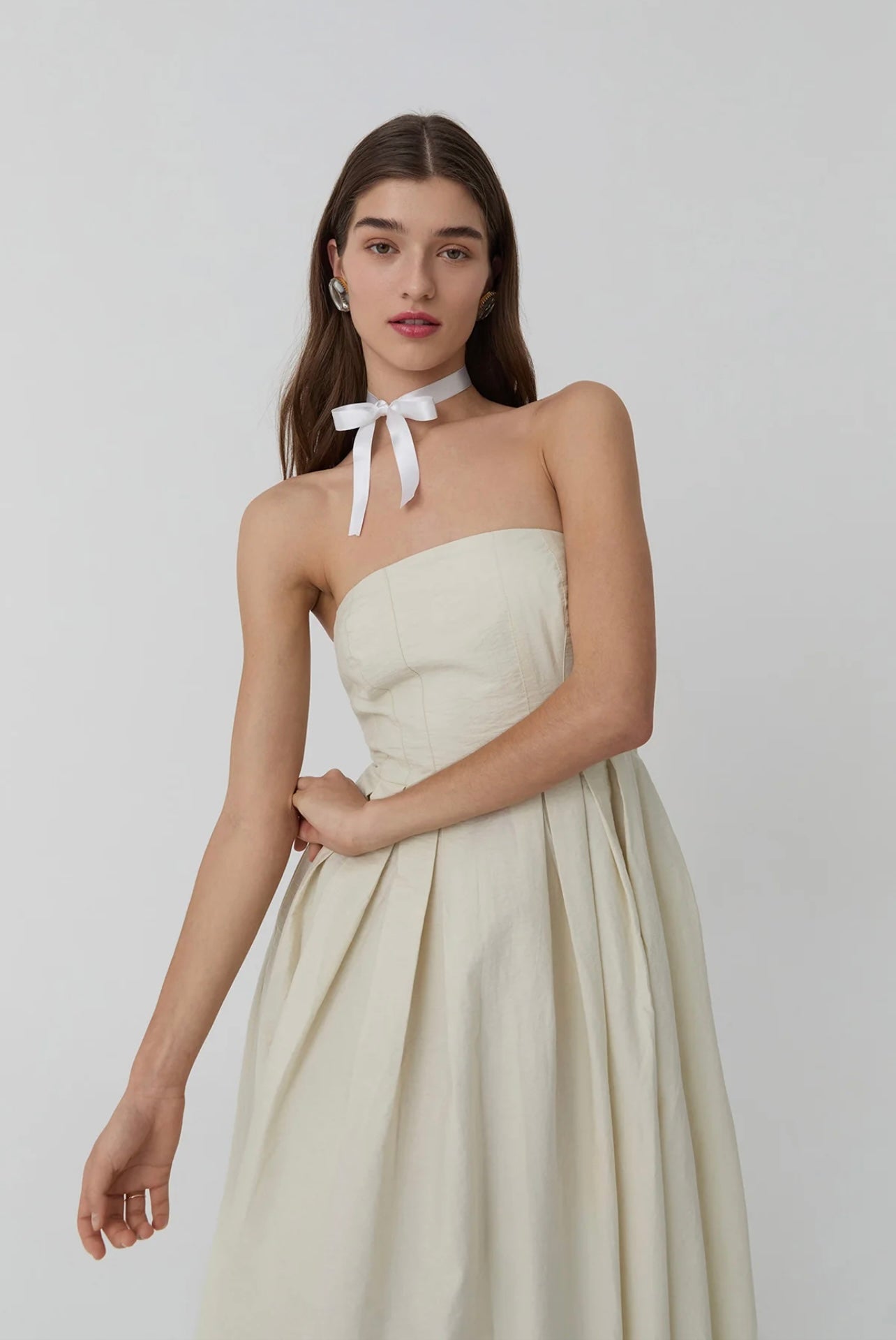 שמלת סטרפלס טאיה בהיר