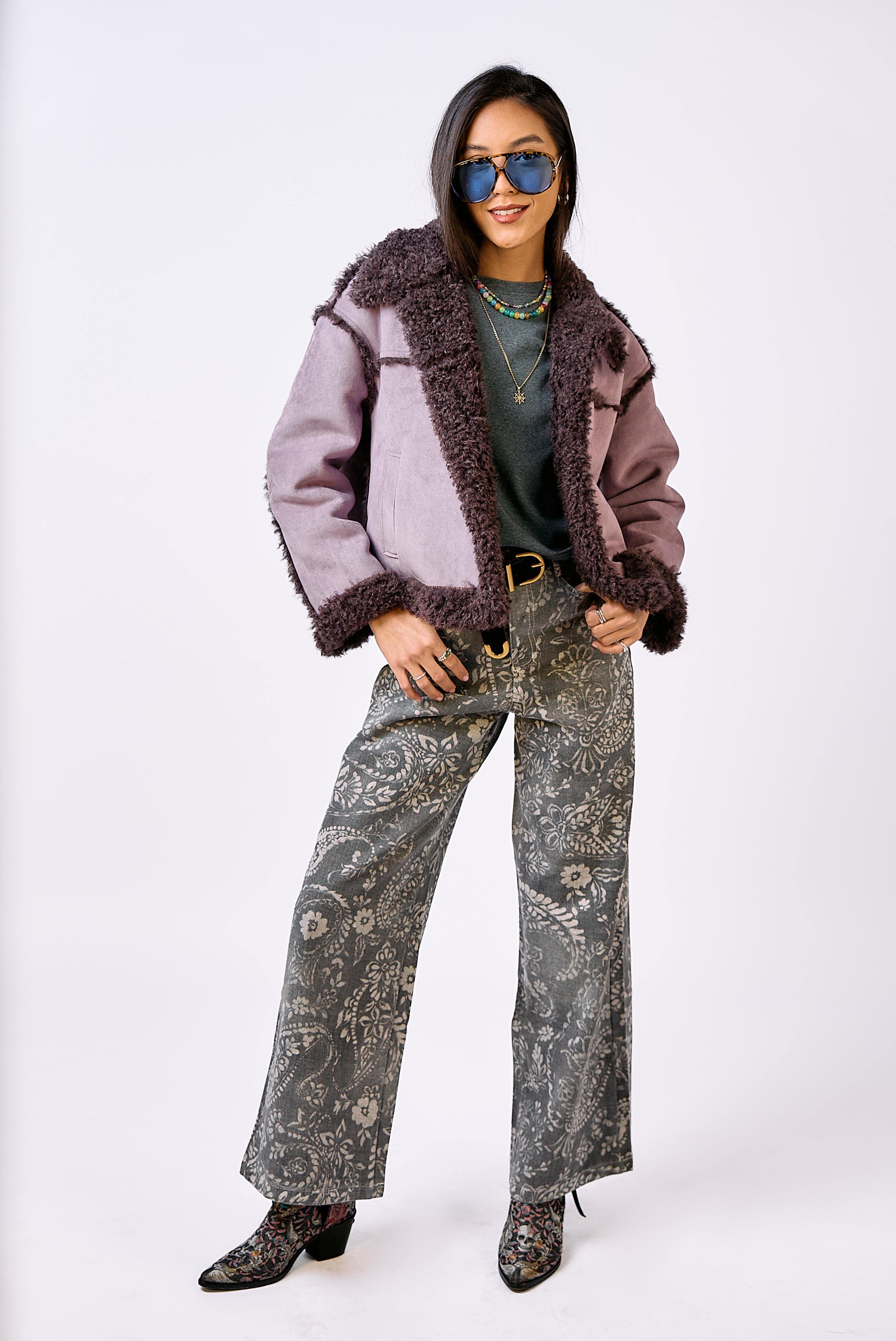 ג׳ינס היילי בנדנה שחור