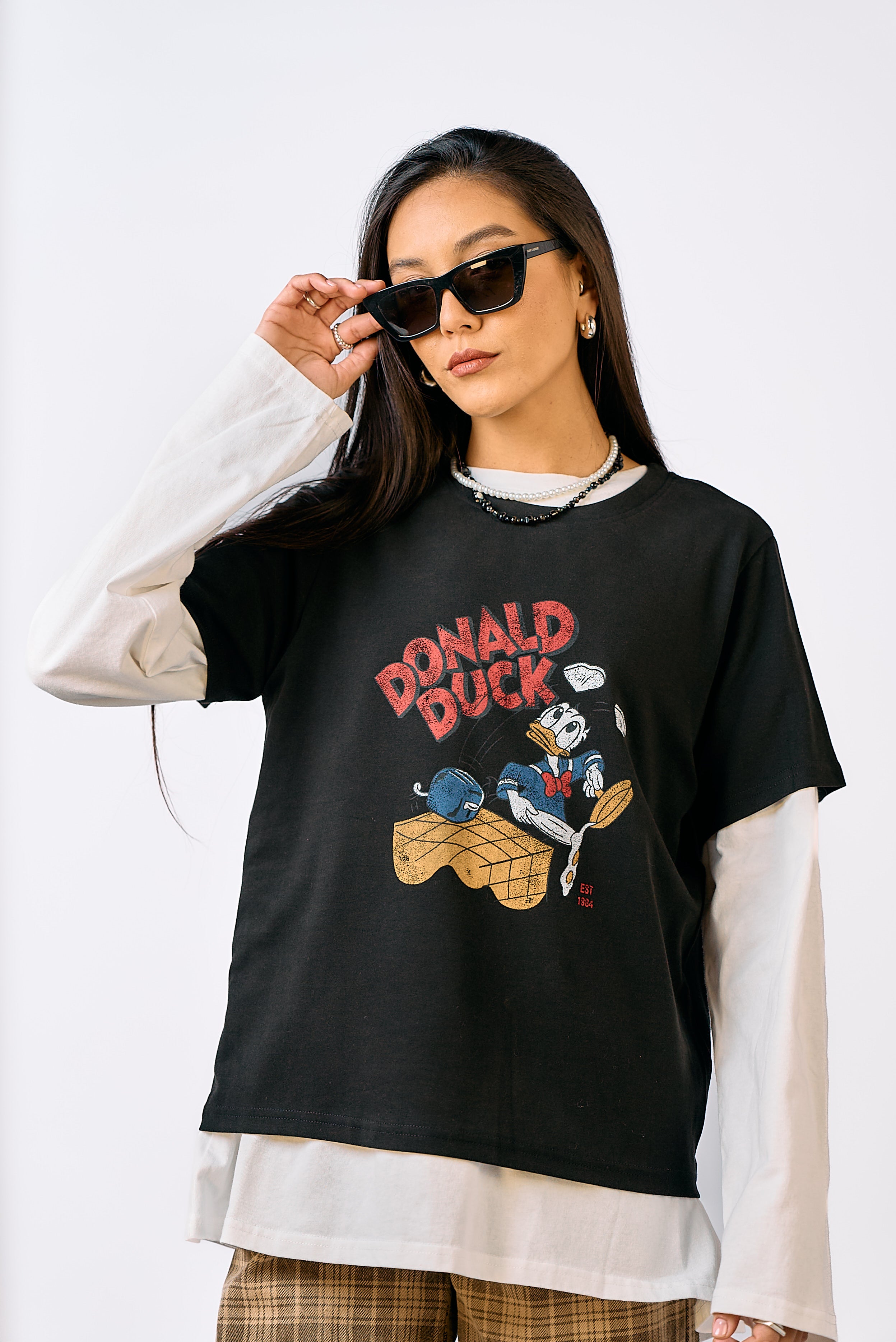 חולצת טי דונלד שחור