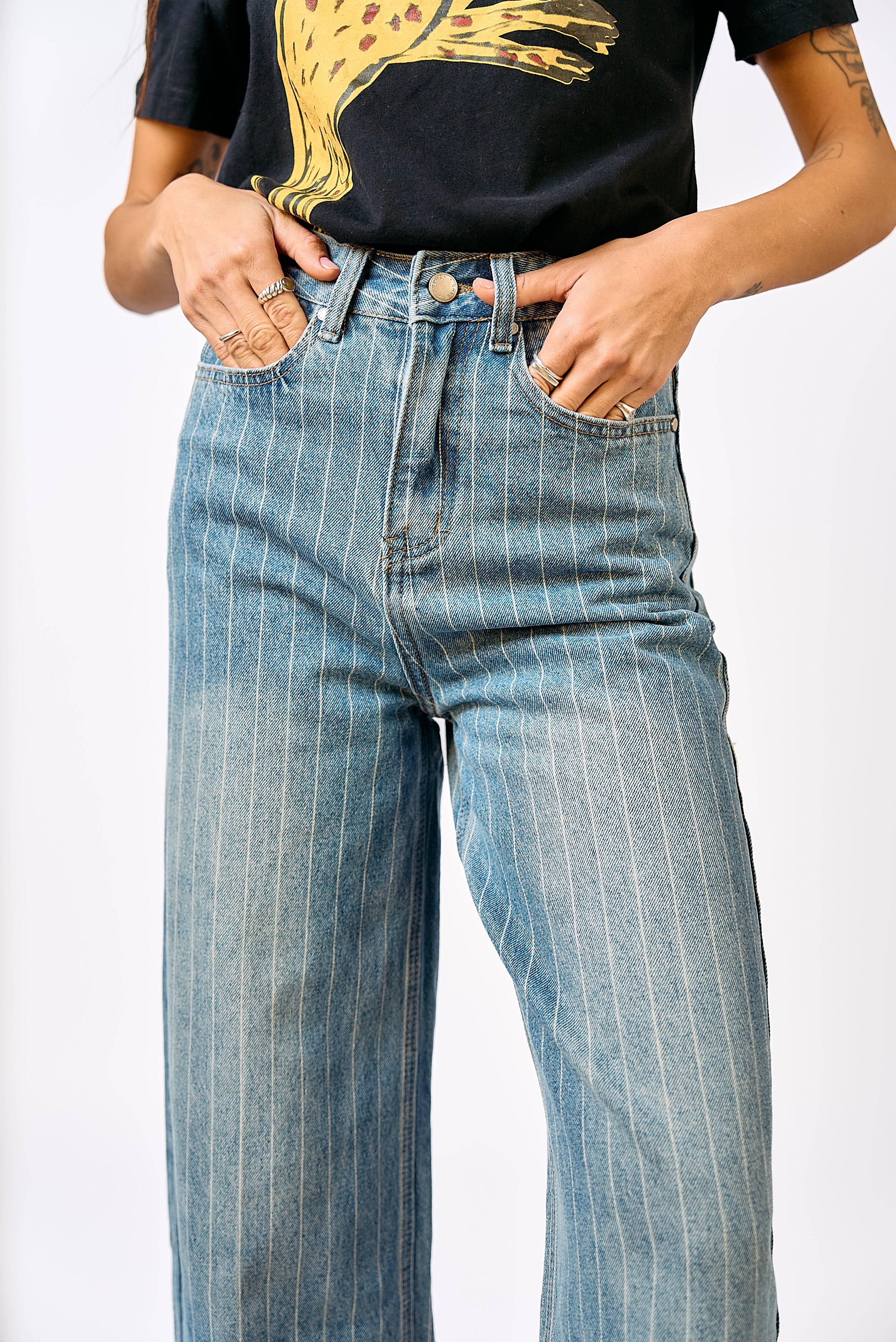 ג׳ינס דונה פסים