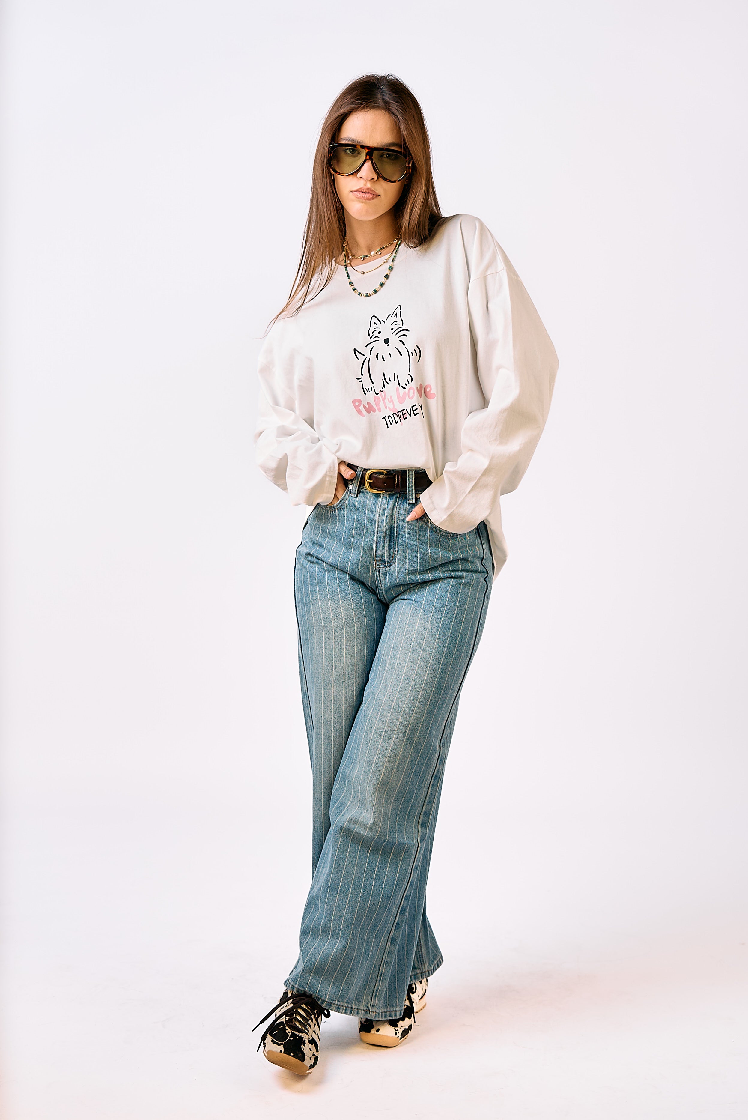 ג׳ינס דונה פסים