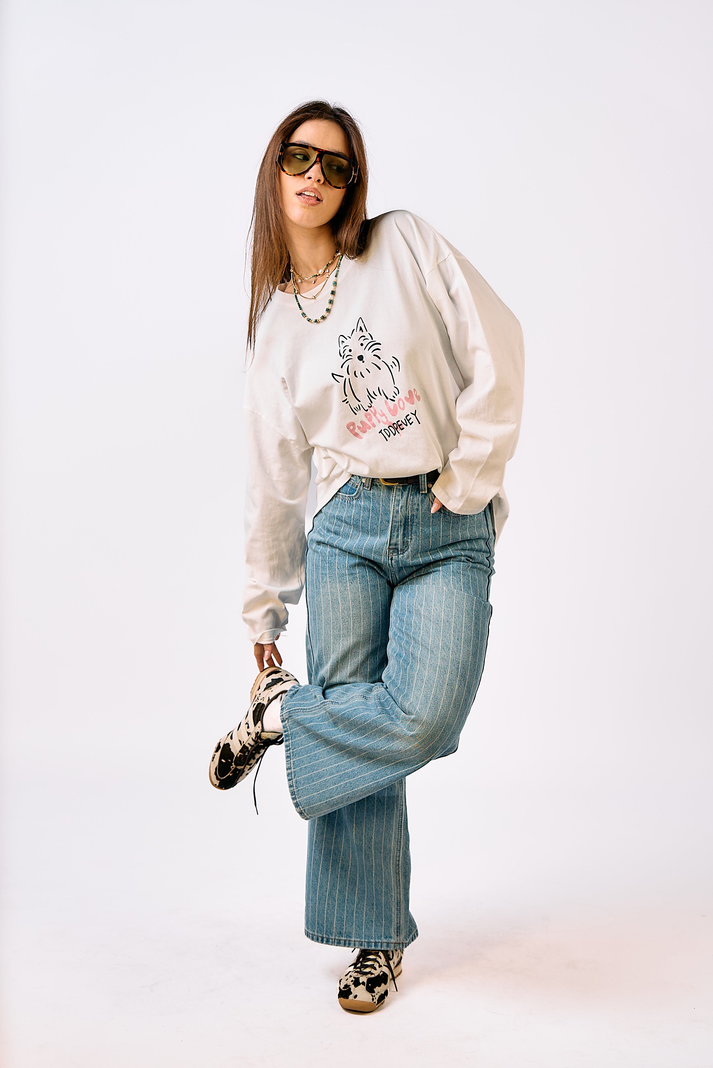 ג׳ינס דונה פסים