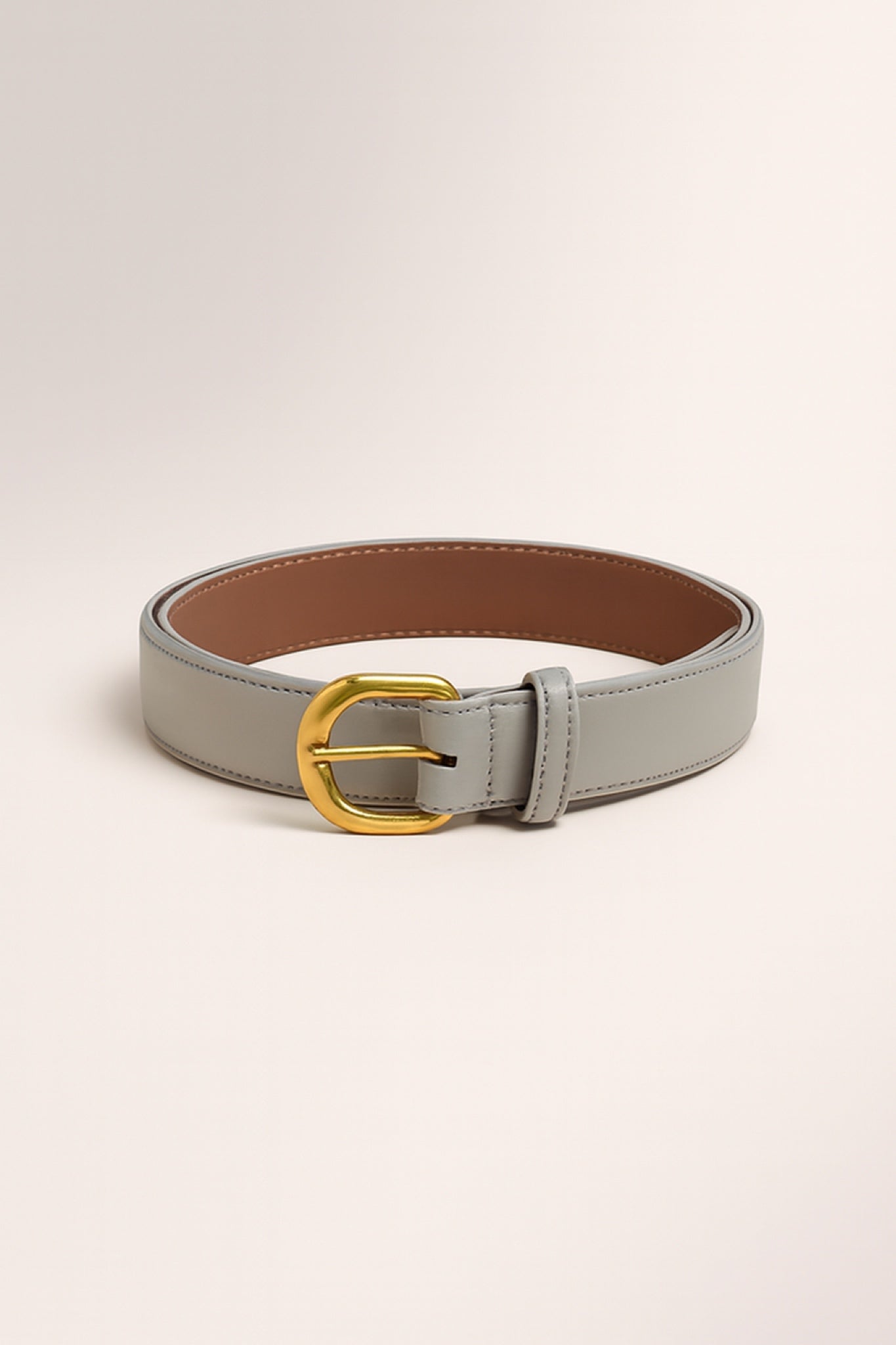 חגורת עור ג׳קי אפור