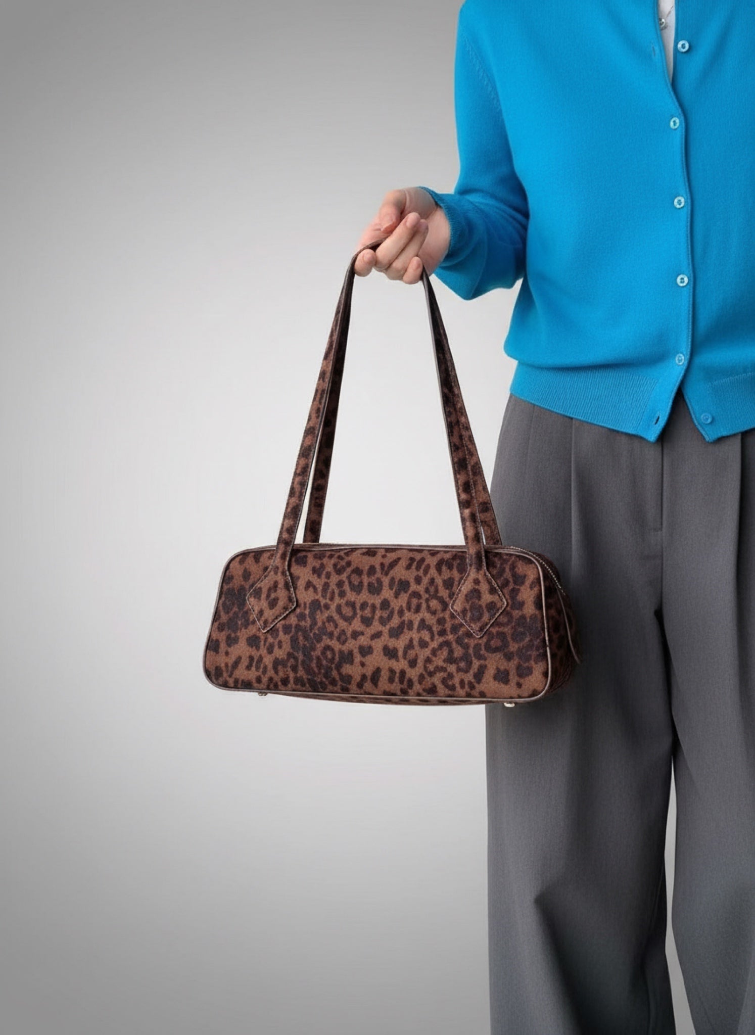 תיק כתף מלבן מנומר