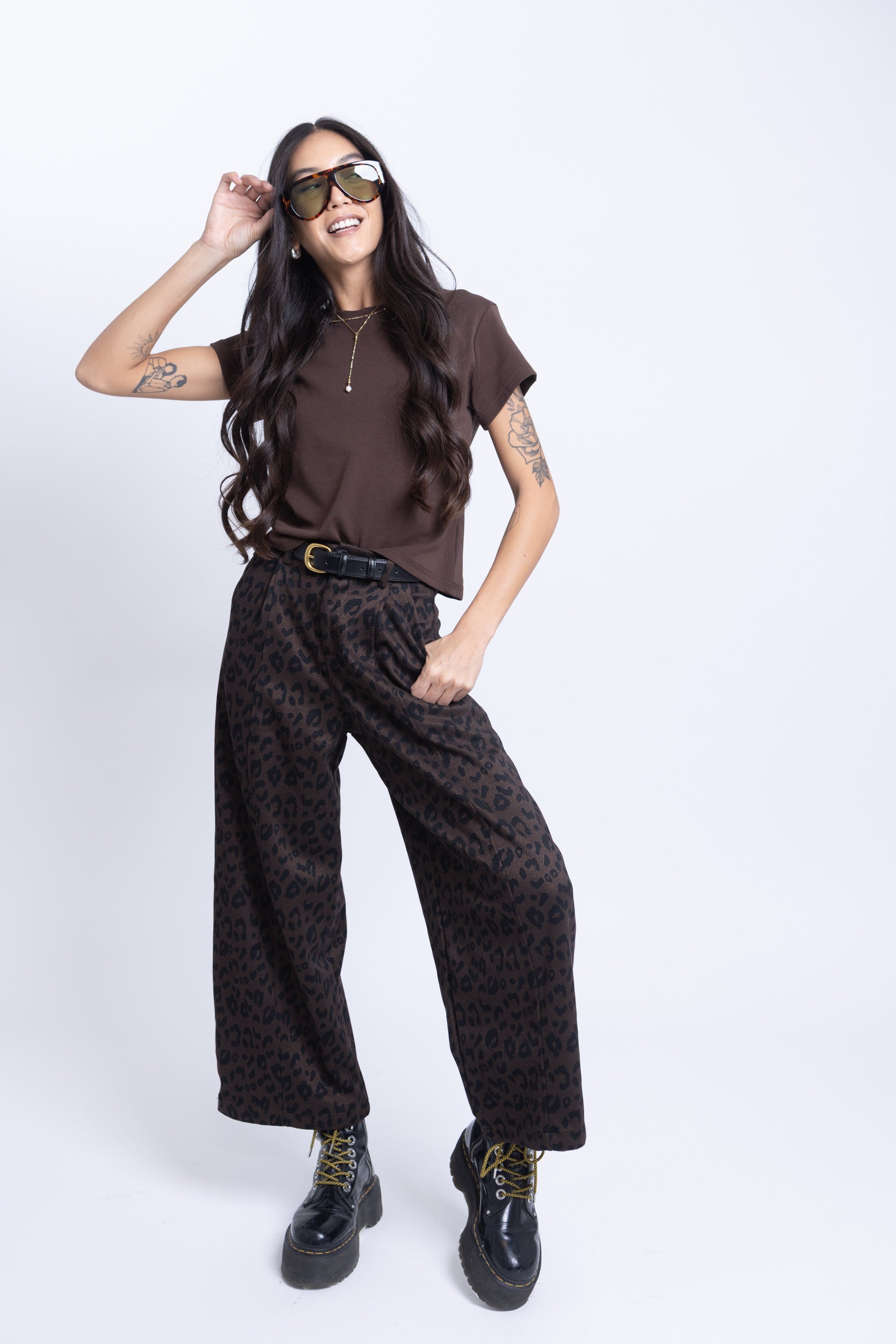 מכנס עיני מנומר חום