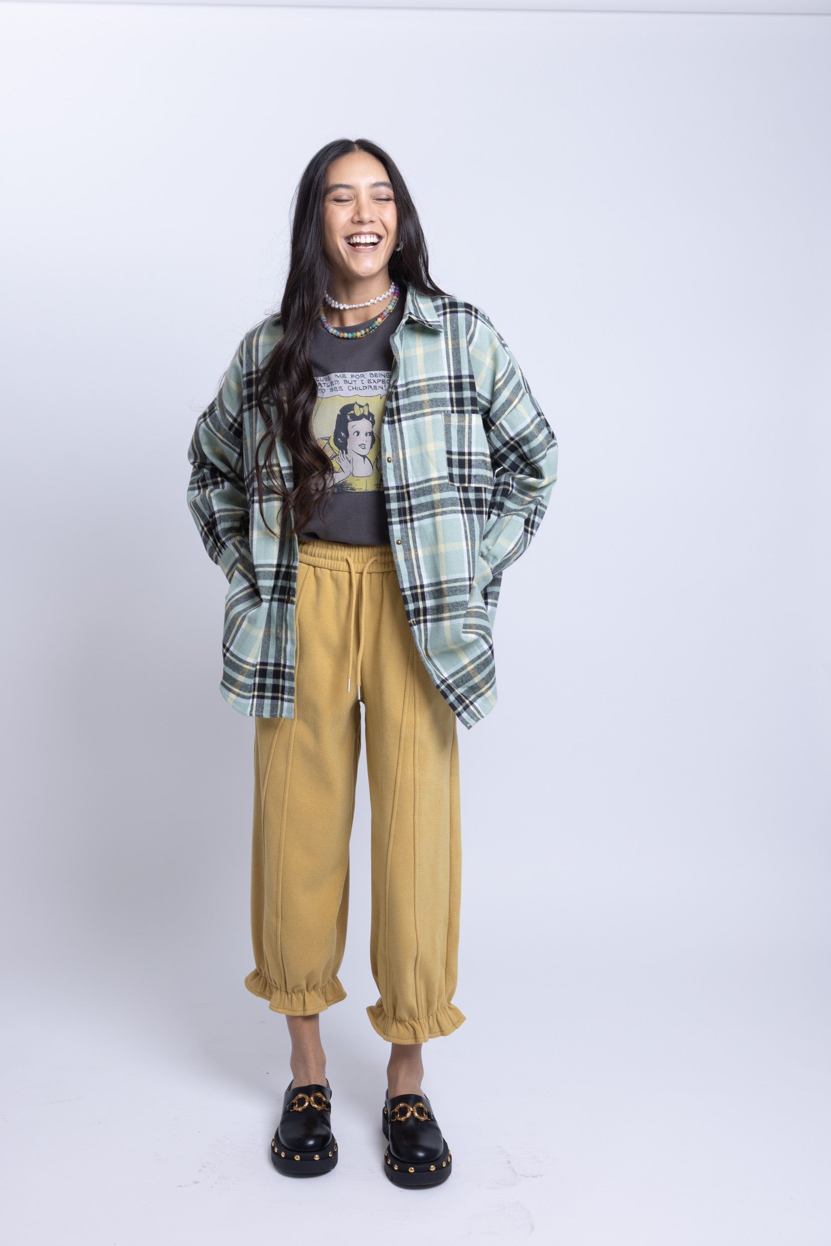 מכנס דמי בלון חרדל