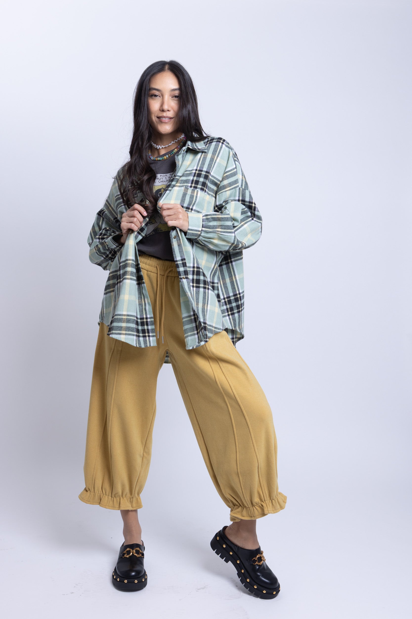 מכנס דמי בלון חרדל