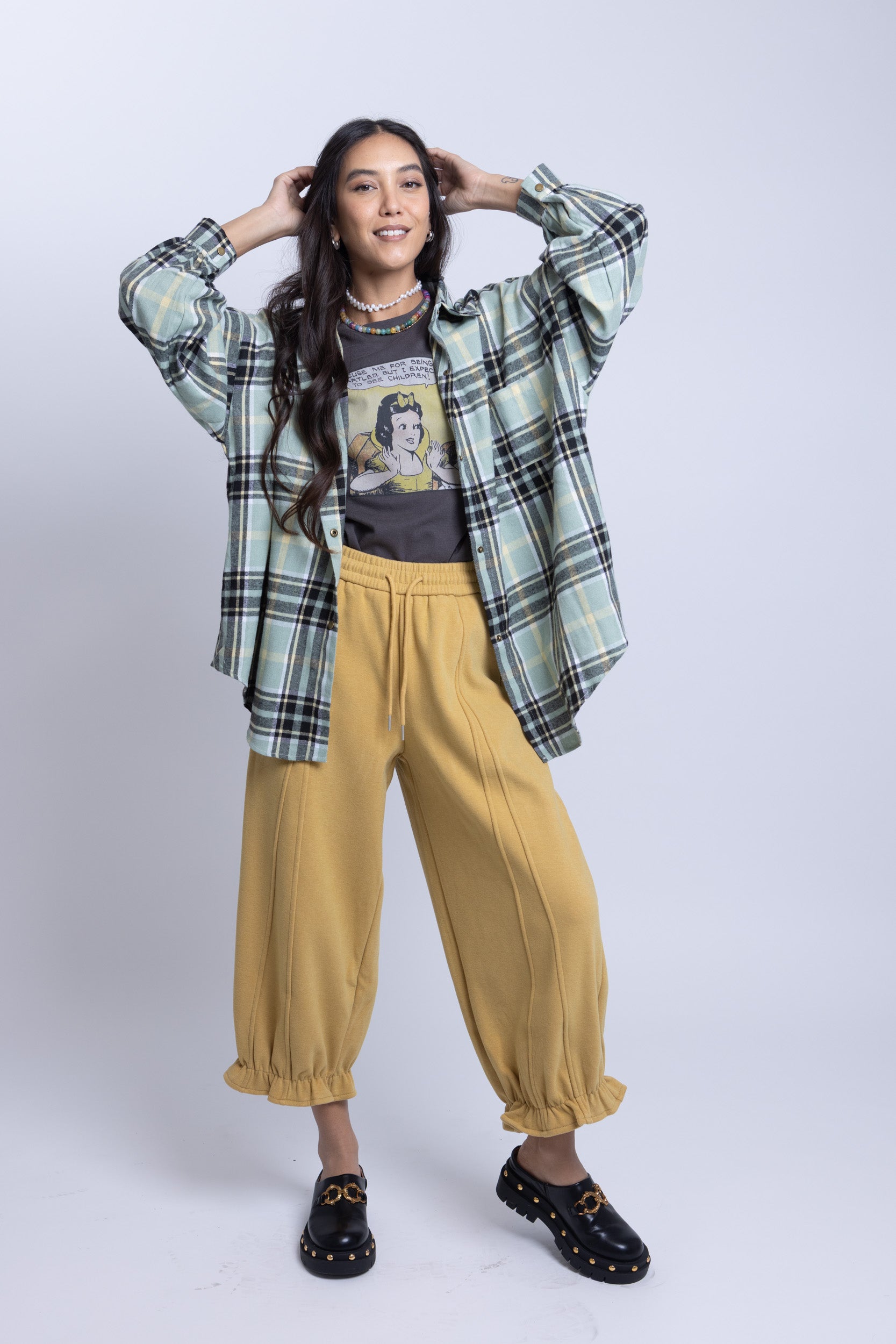 מכנס דמי בלון חרדל