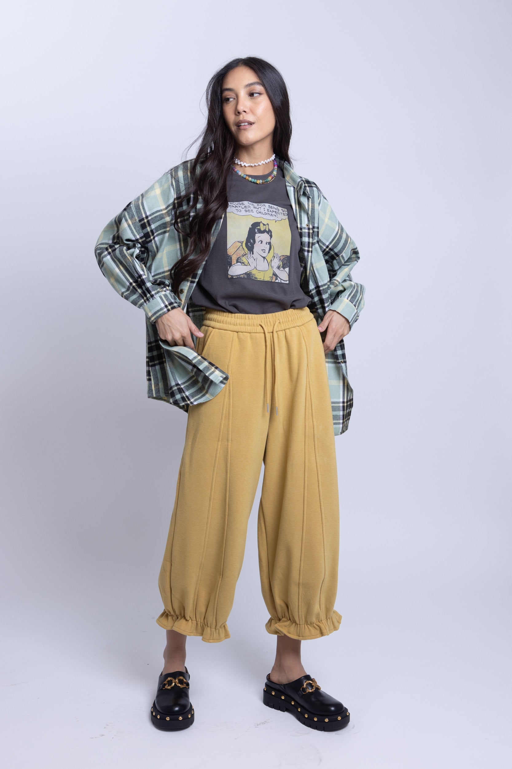 מכנס דמי בלון חרדל