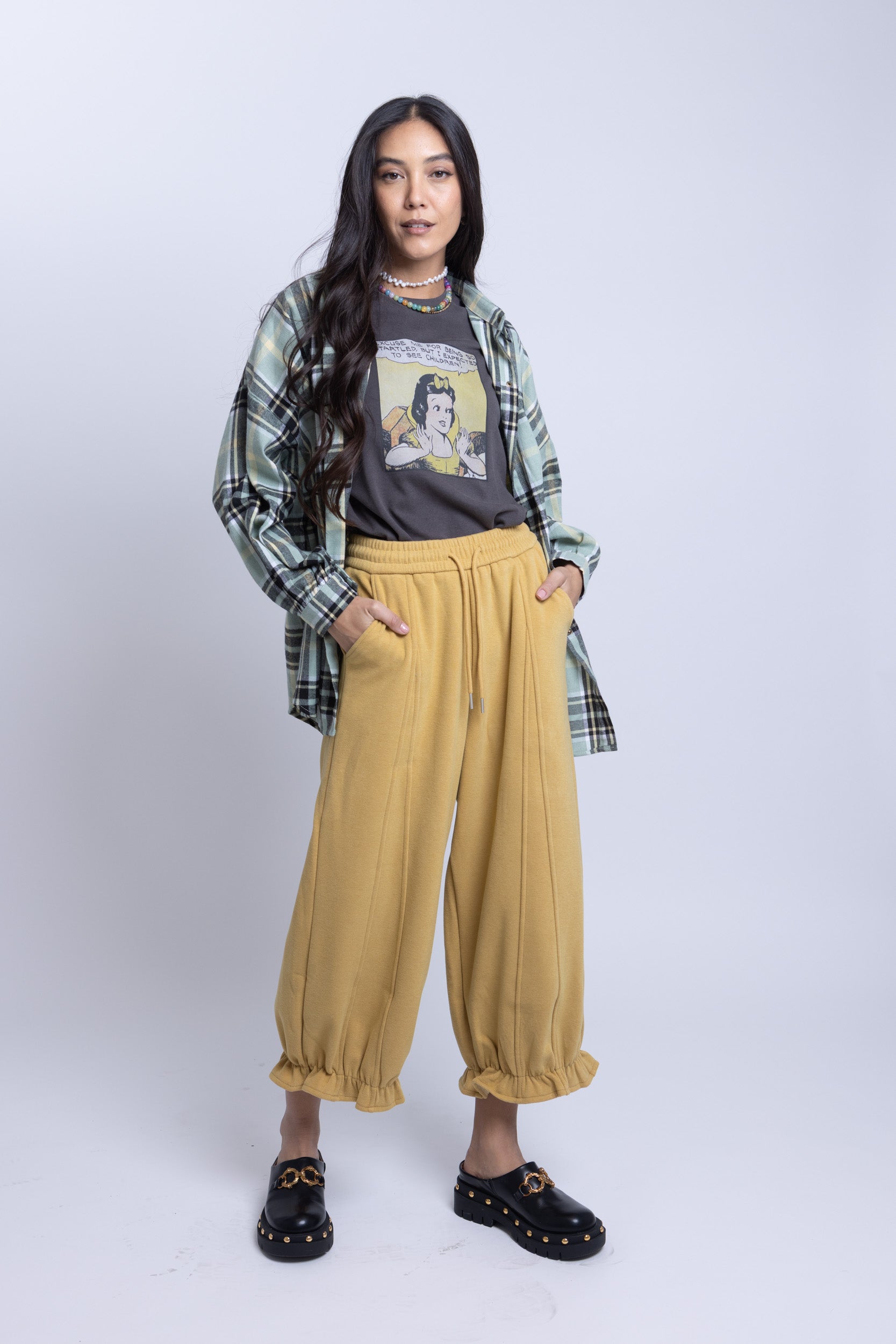 מכנס דמי בלון חרדל