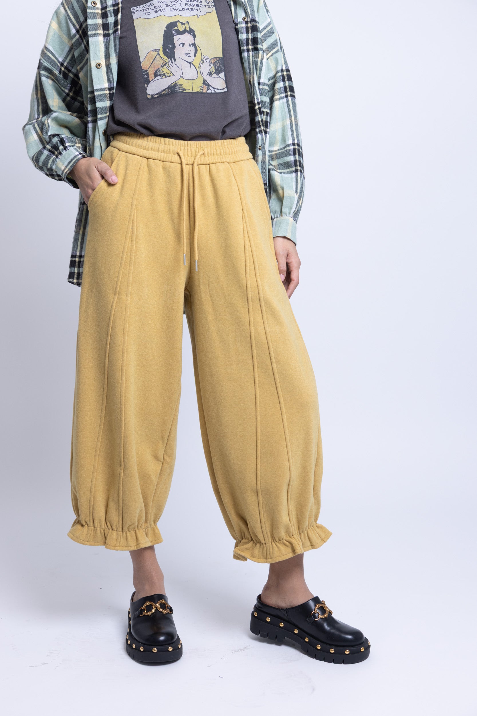 מכנס דמי בלון חרדל