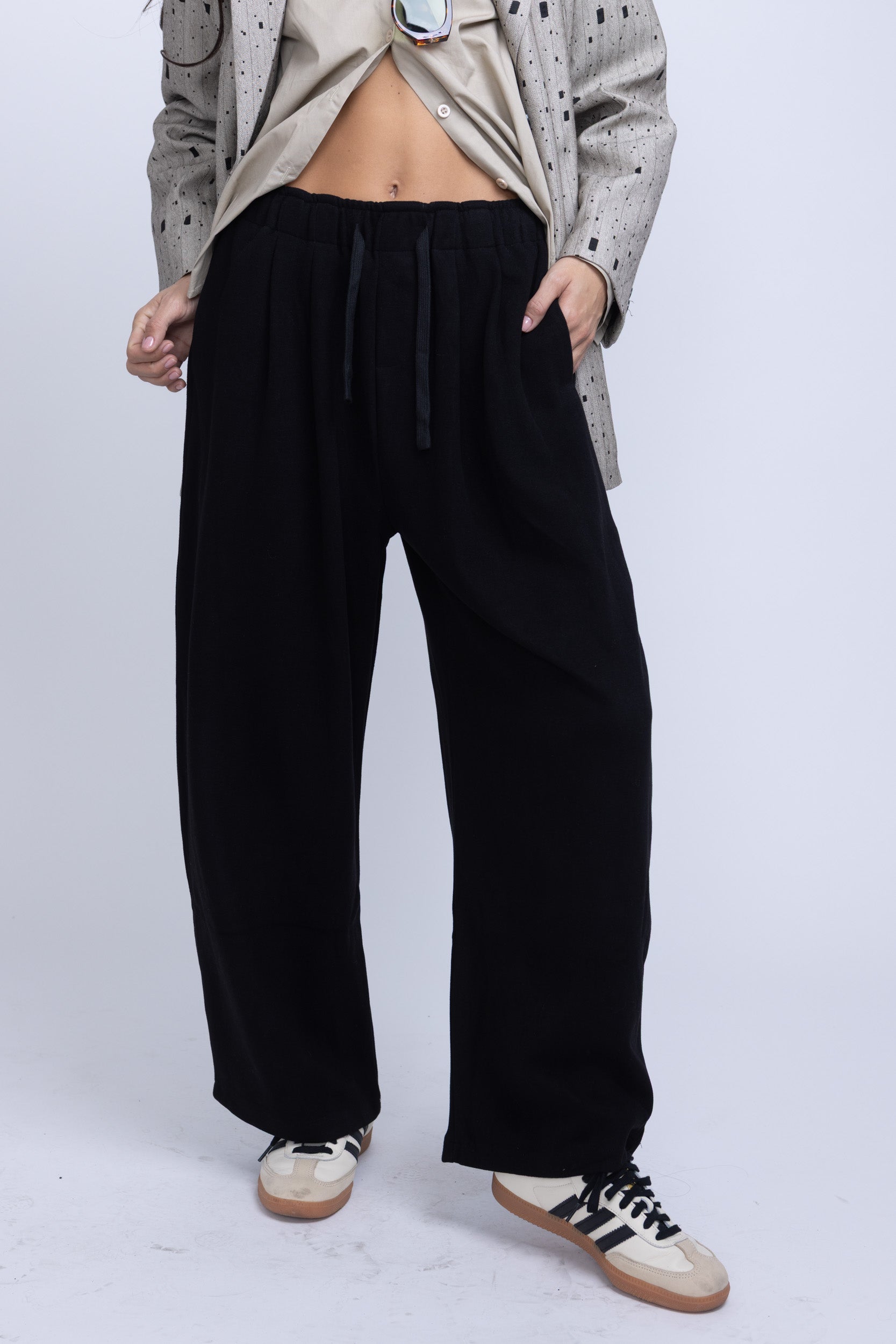 מכנס פוטר סיאול שחור