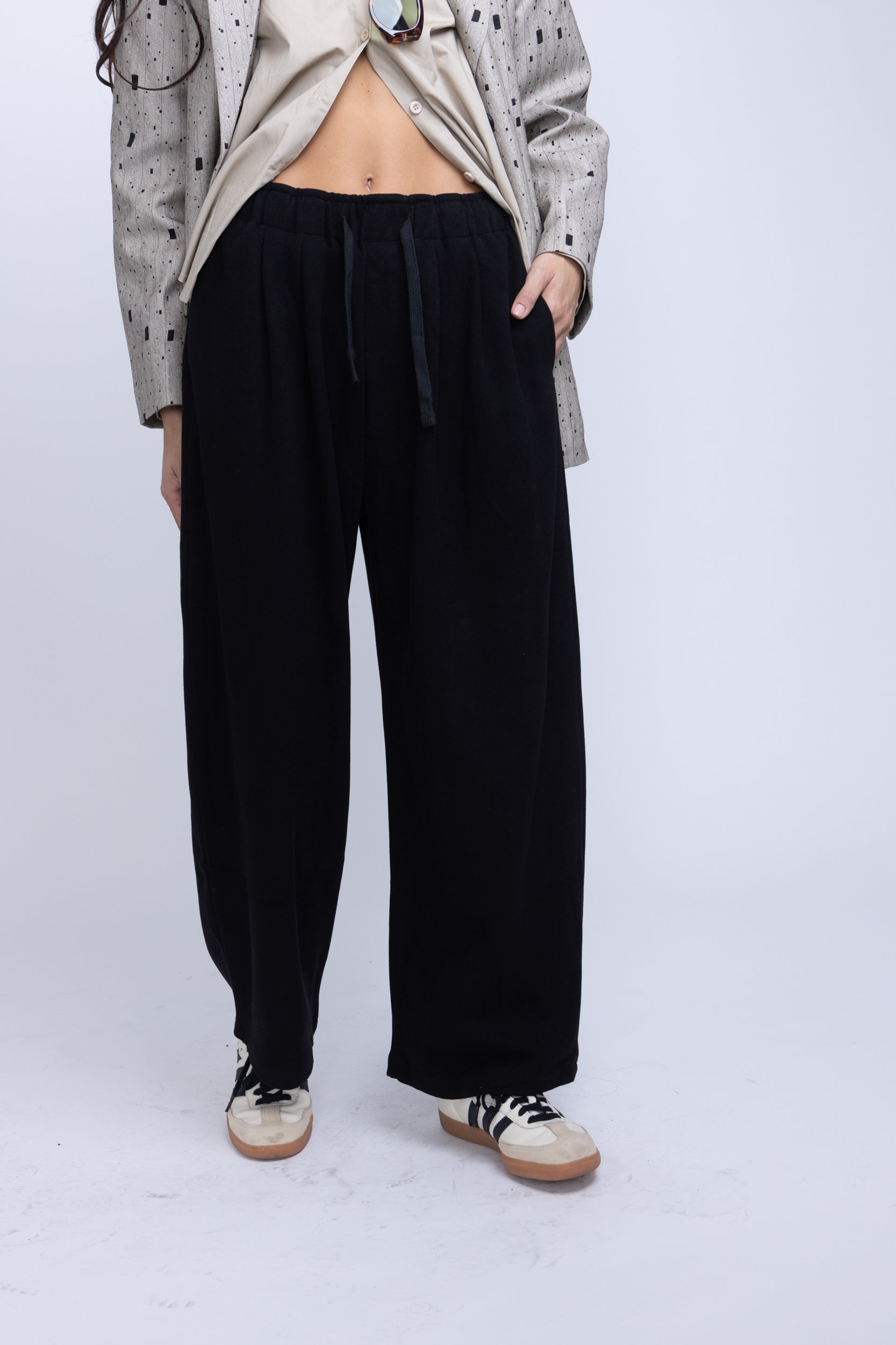 מכנס פוטר סיאול שחור