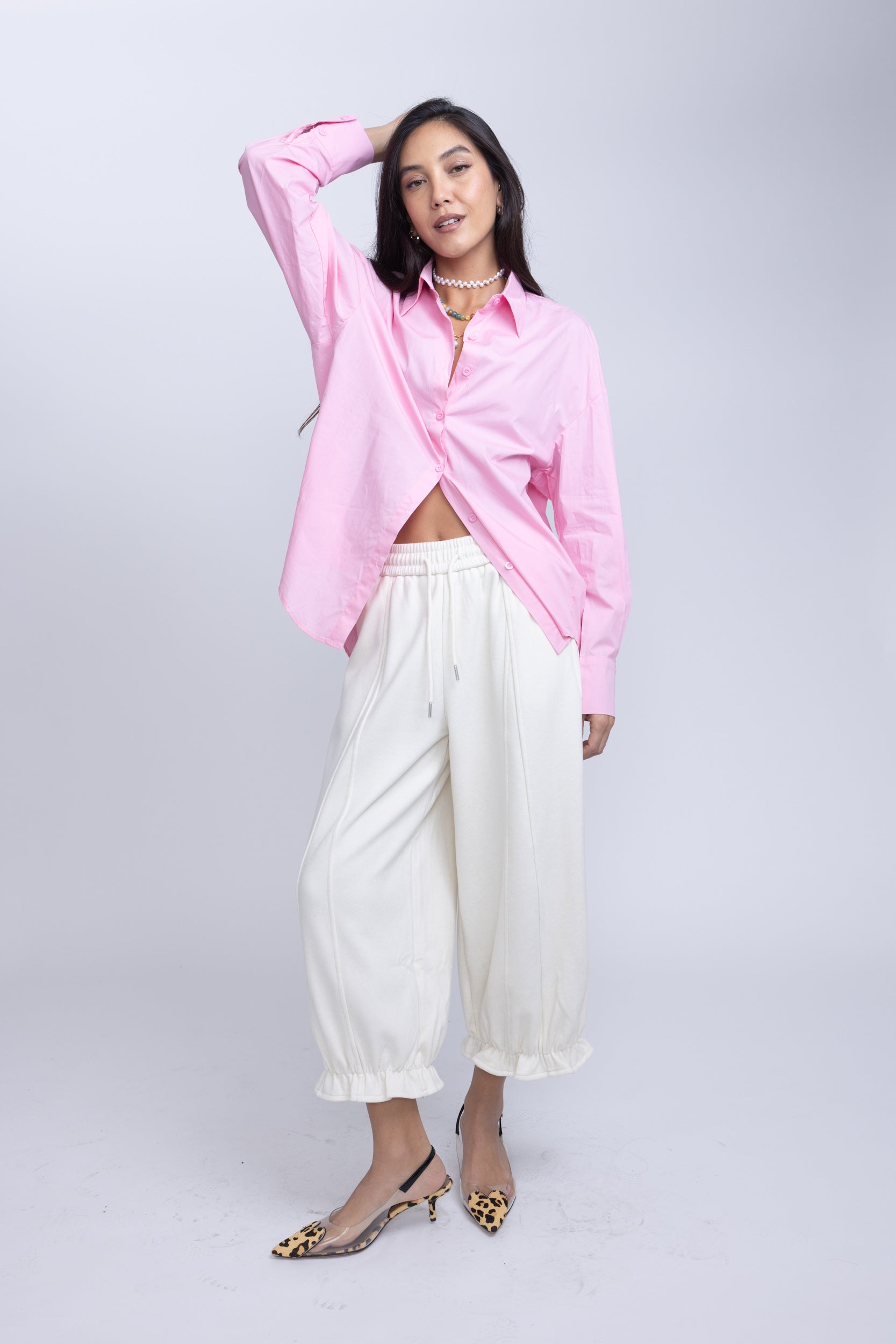 מכנס דמי בלון שמנת