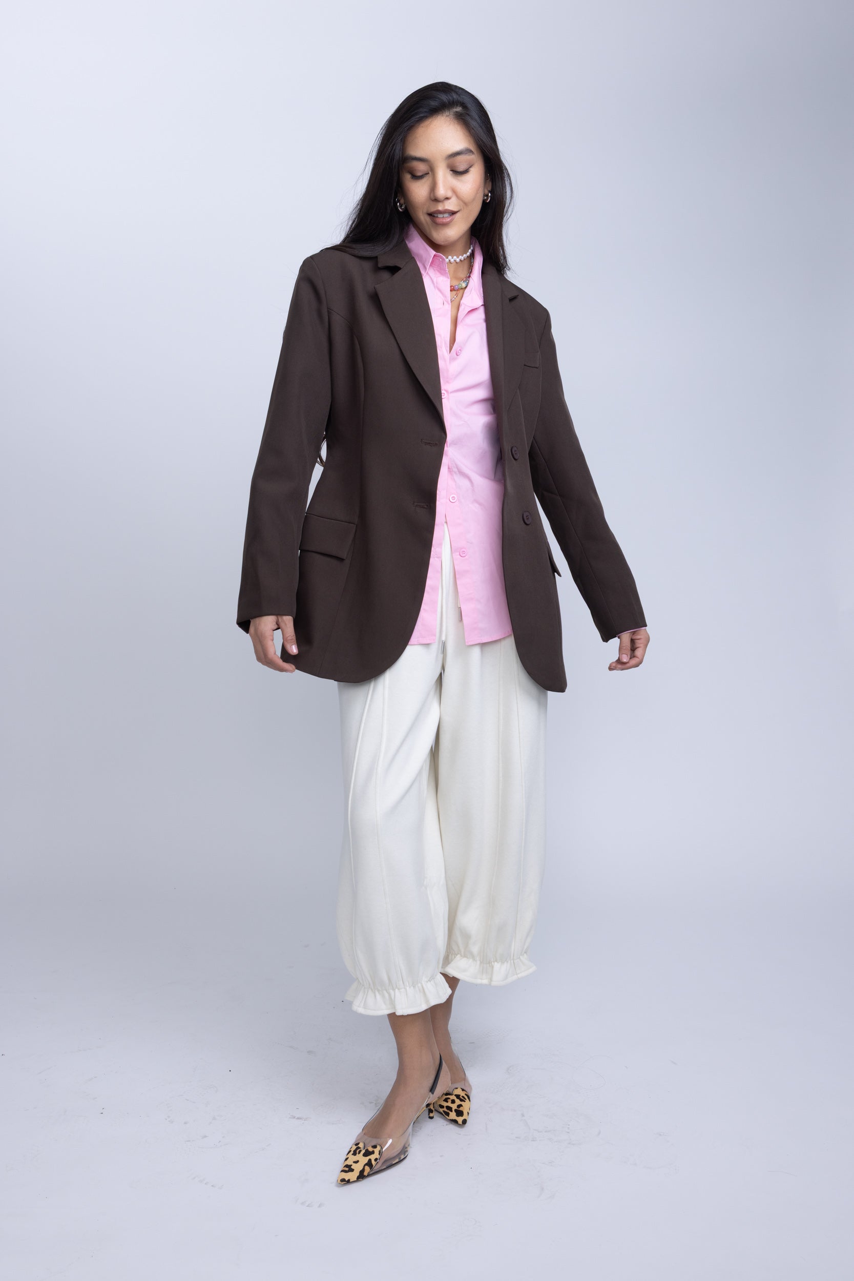 מכנס דמי בלון שמנת