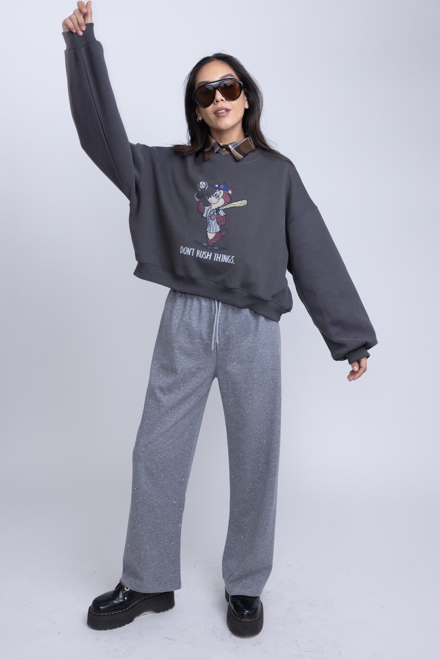 מכנס נוטי אבנים אפור