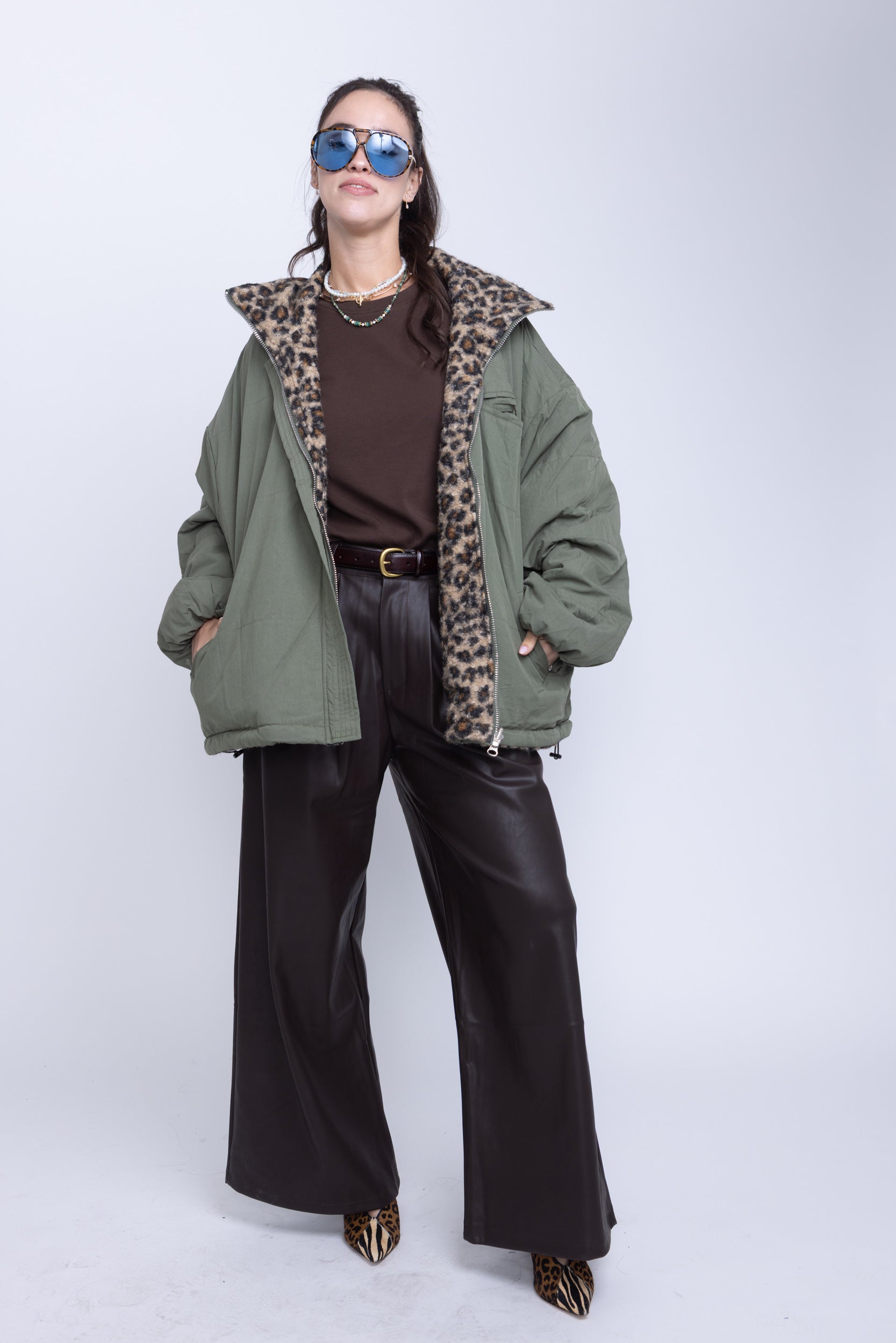 מעיל פוך דו צדדי