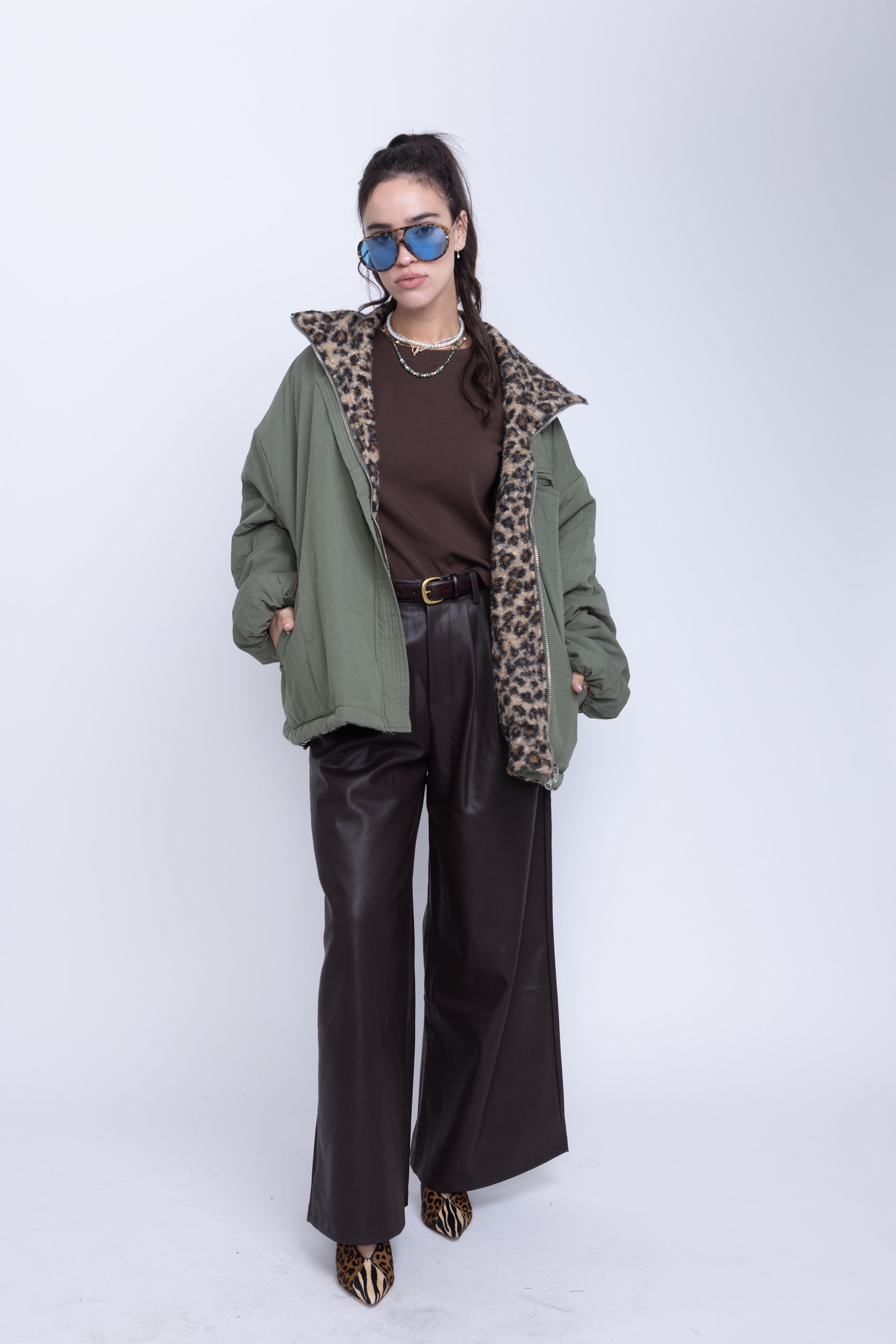 מעיל פוך דו צדדי