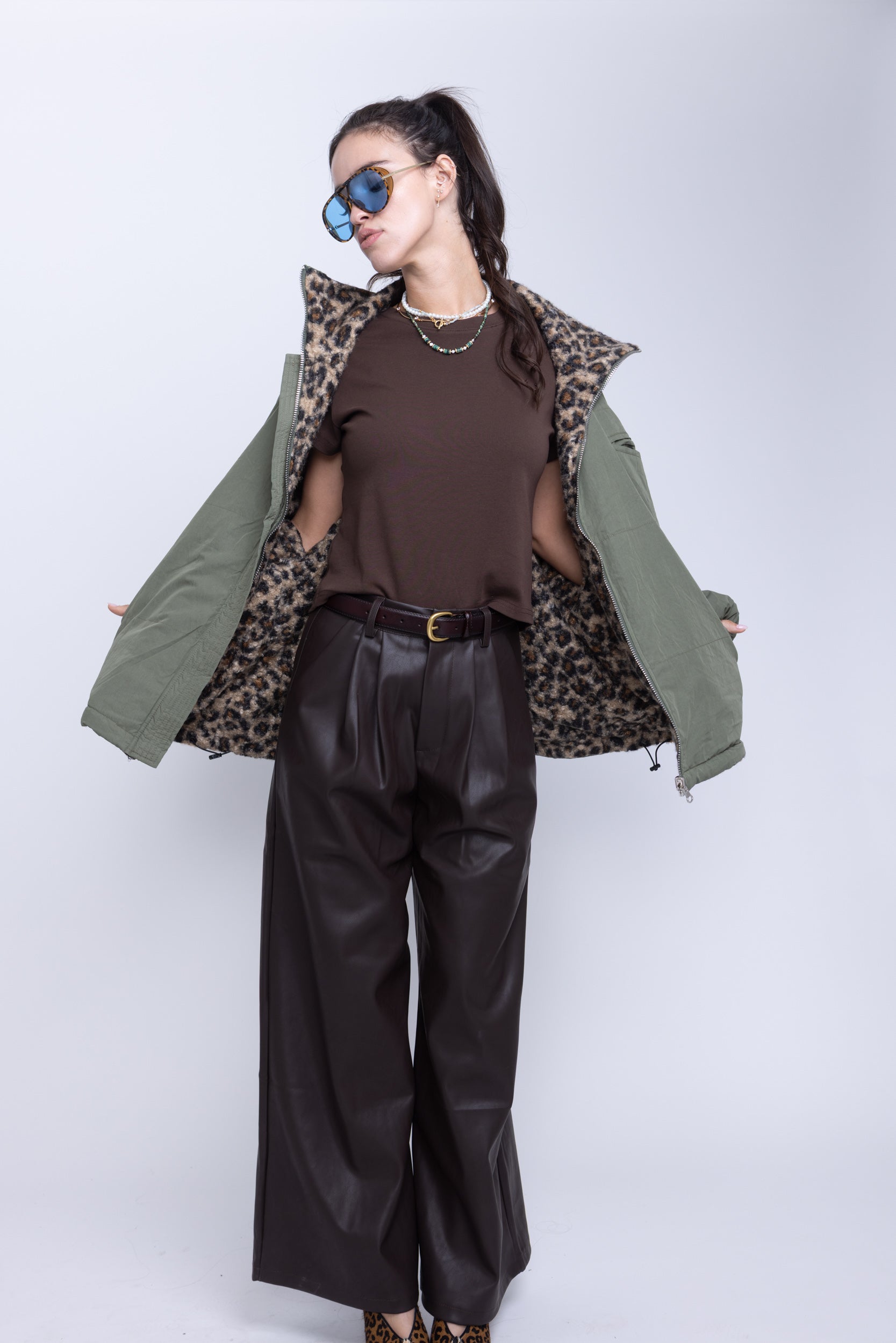 מעיל פוך דו צדדי