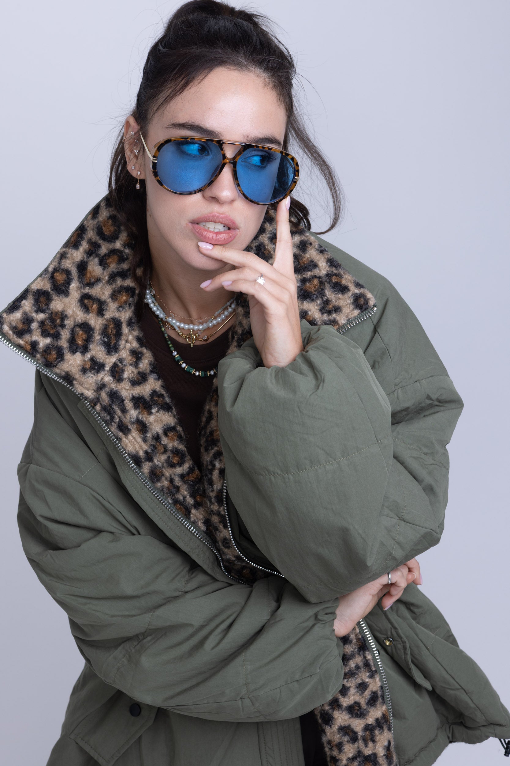 מעיל פוך דו צדדי