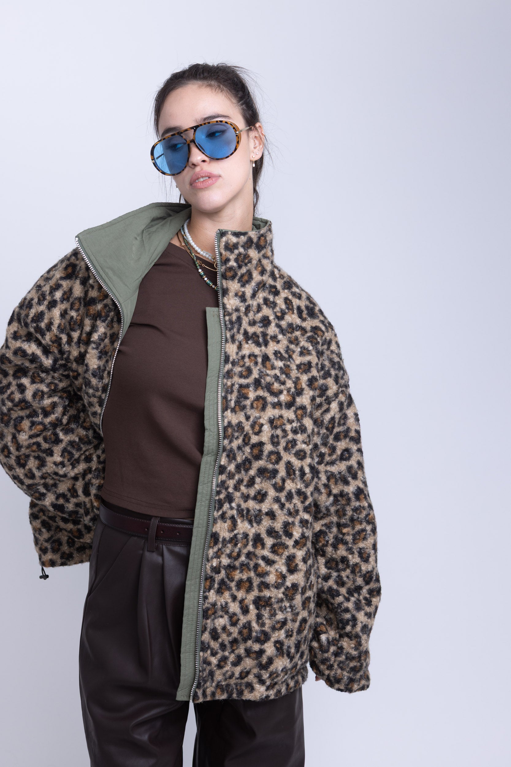 מעיל פוך דו צדדי