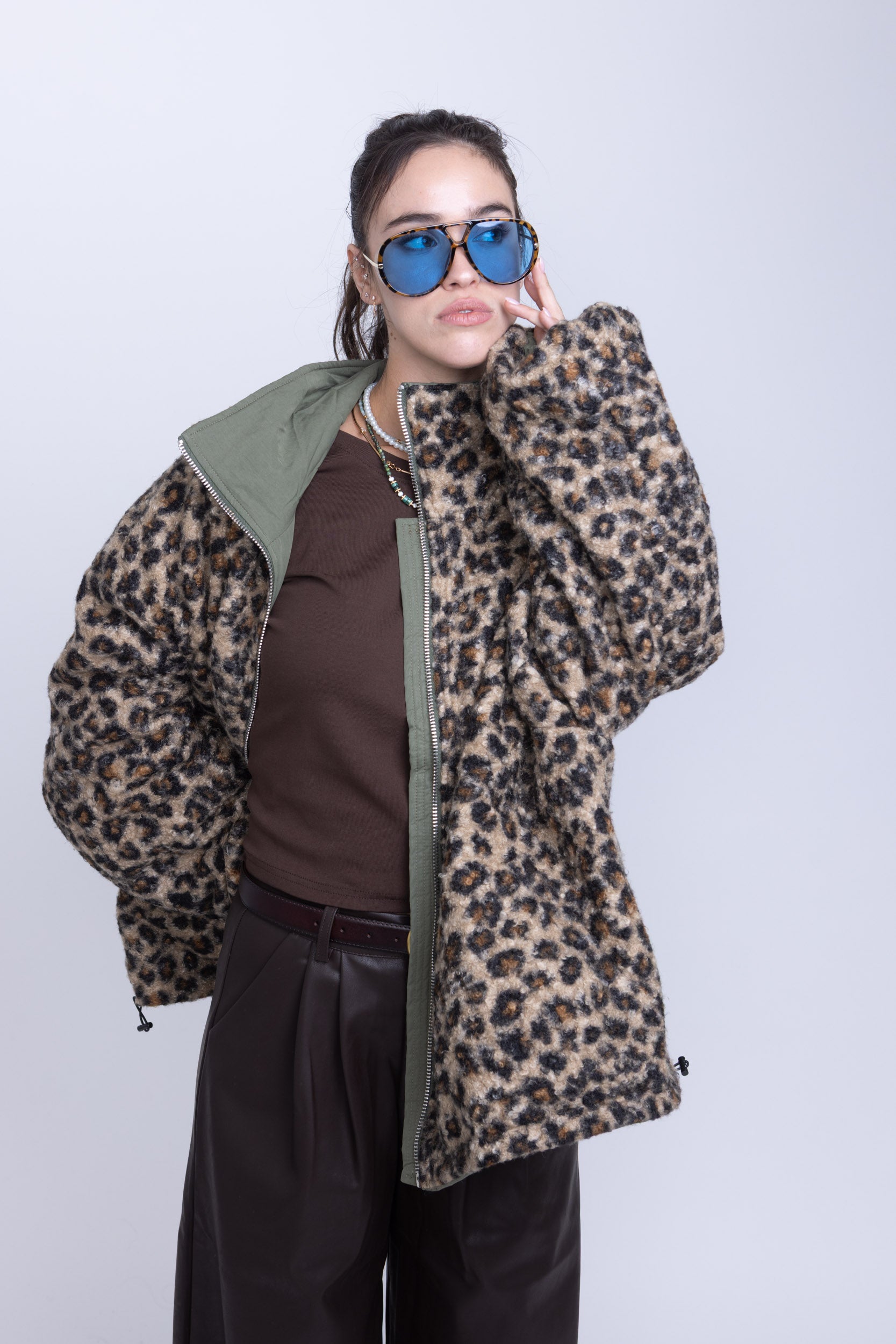 מעיל פוך דו צדדי