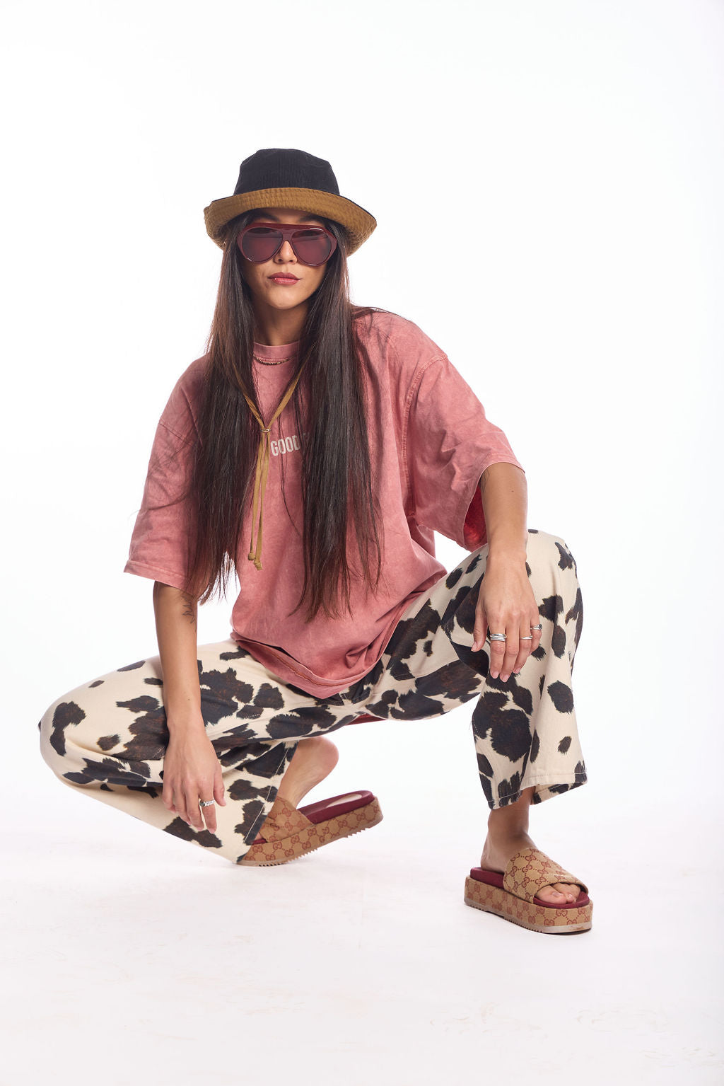 חולצת טי גירל ורוד עתיק