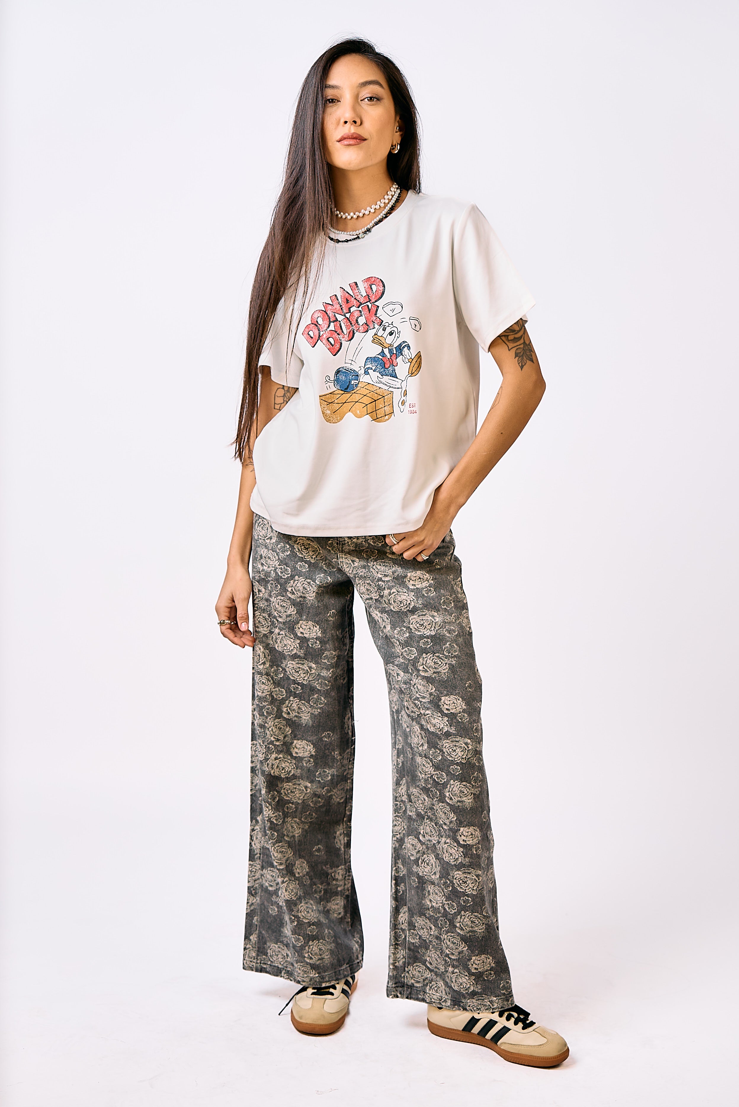 חולצת טי דונלד לבן