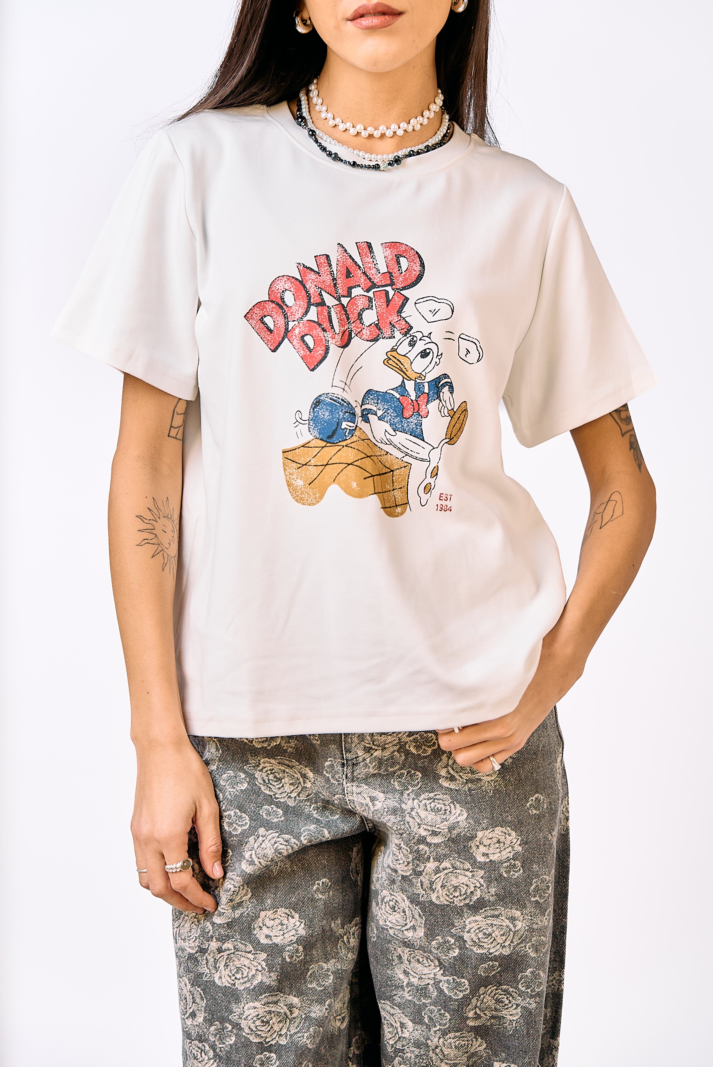 חולצת טי דונלד לבן