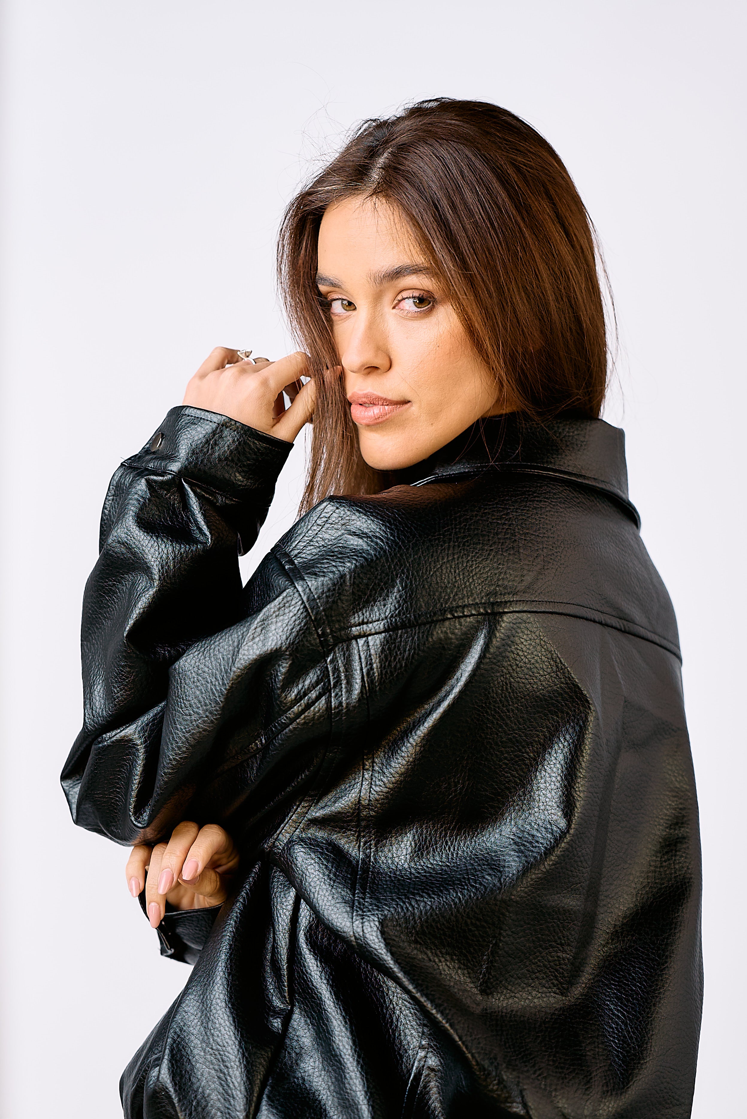 מעיל עמית עור ומנומר