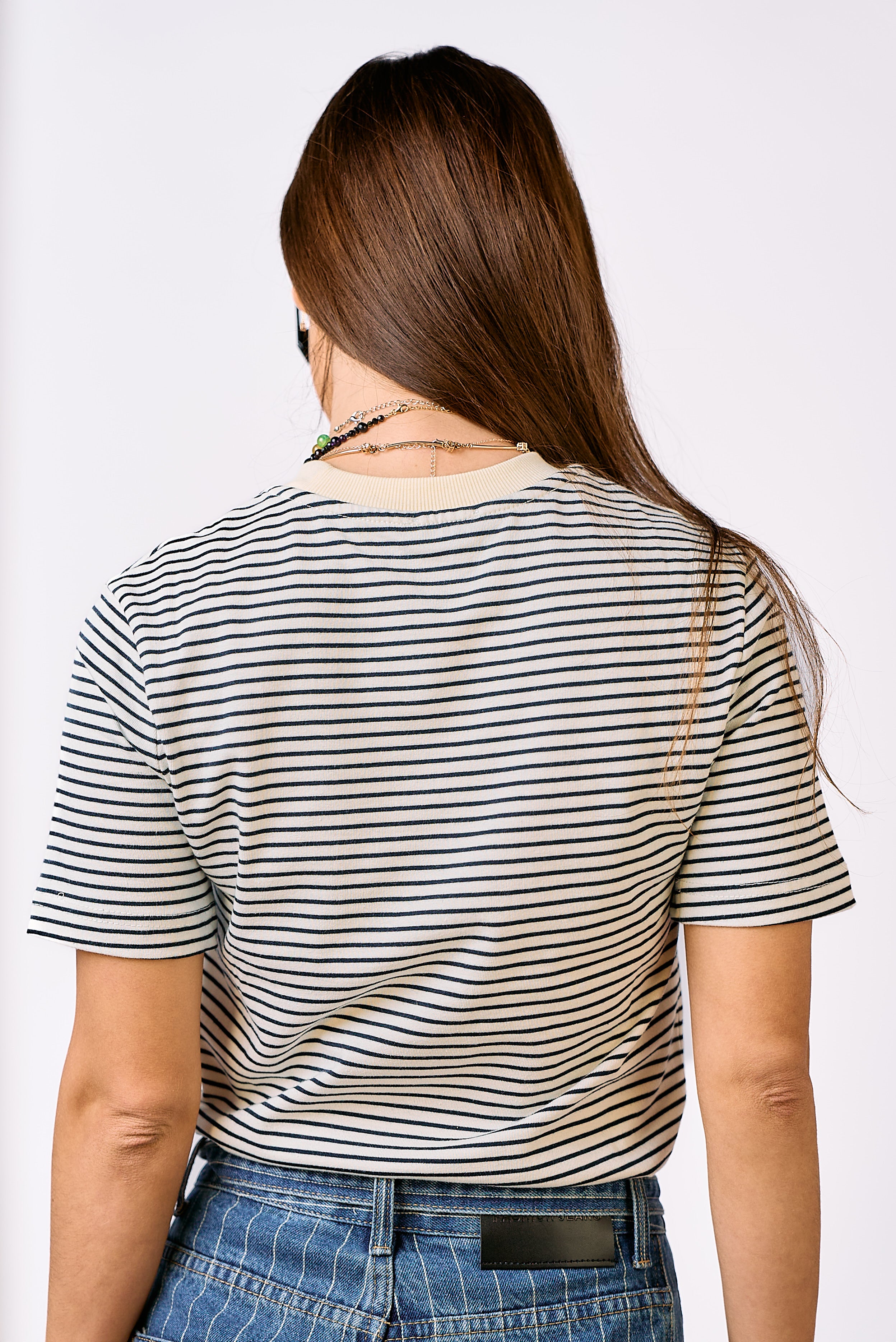 חולצת לידיה פסים לבן