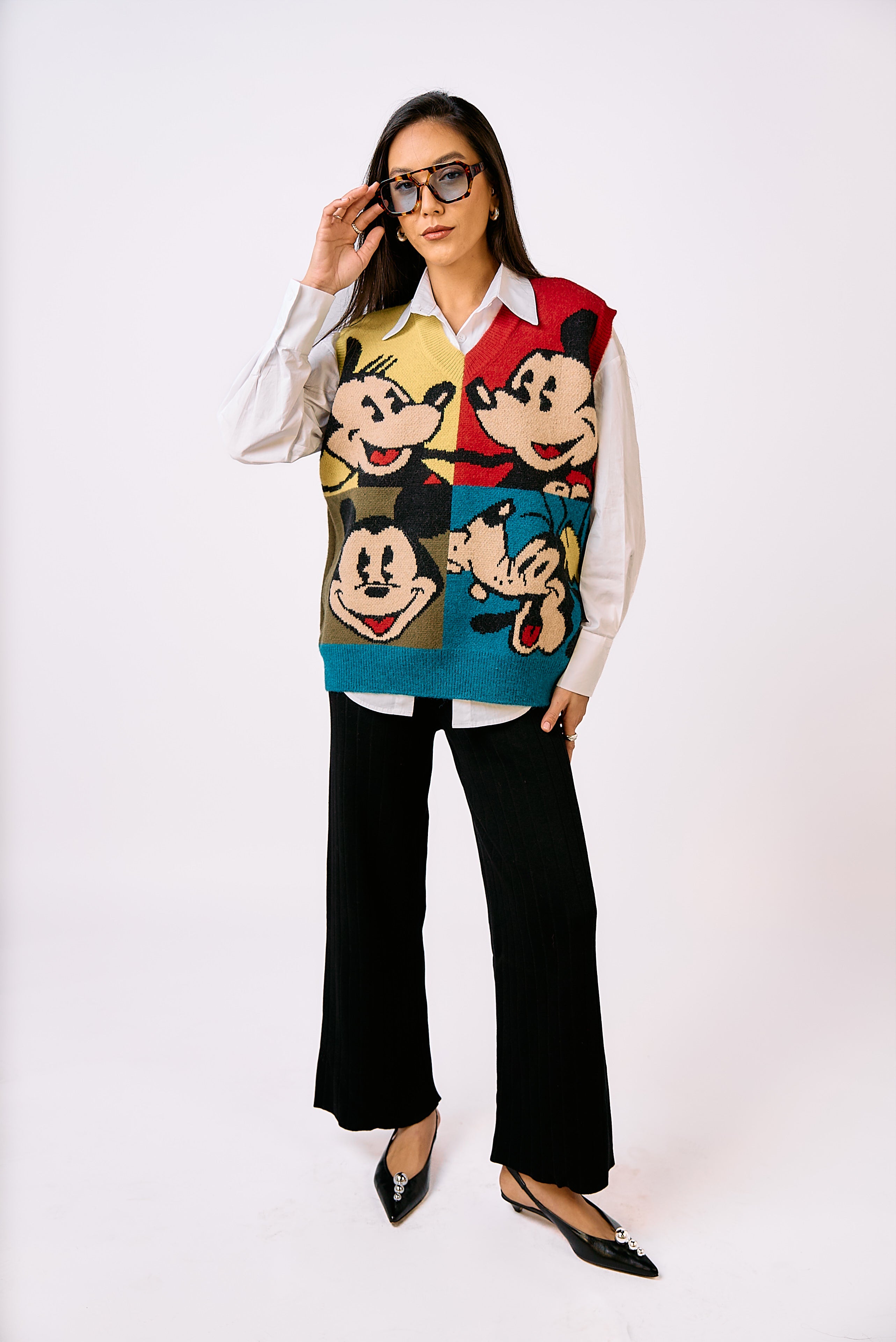 מכנס סריג שחור