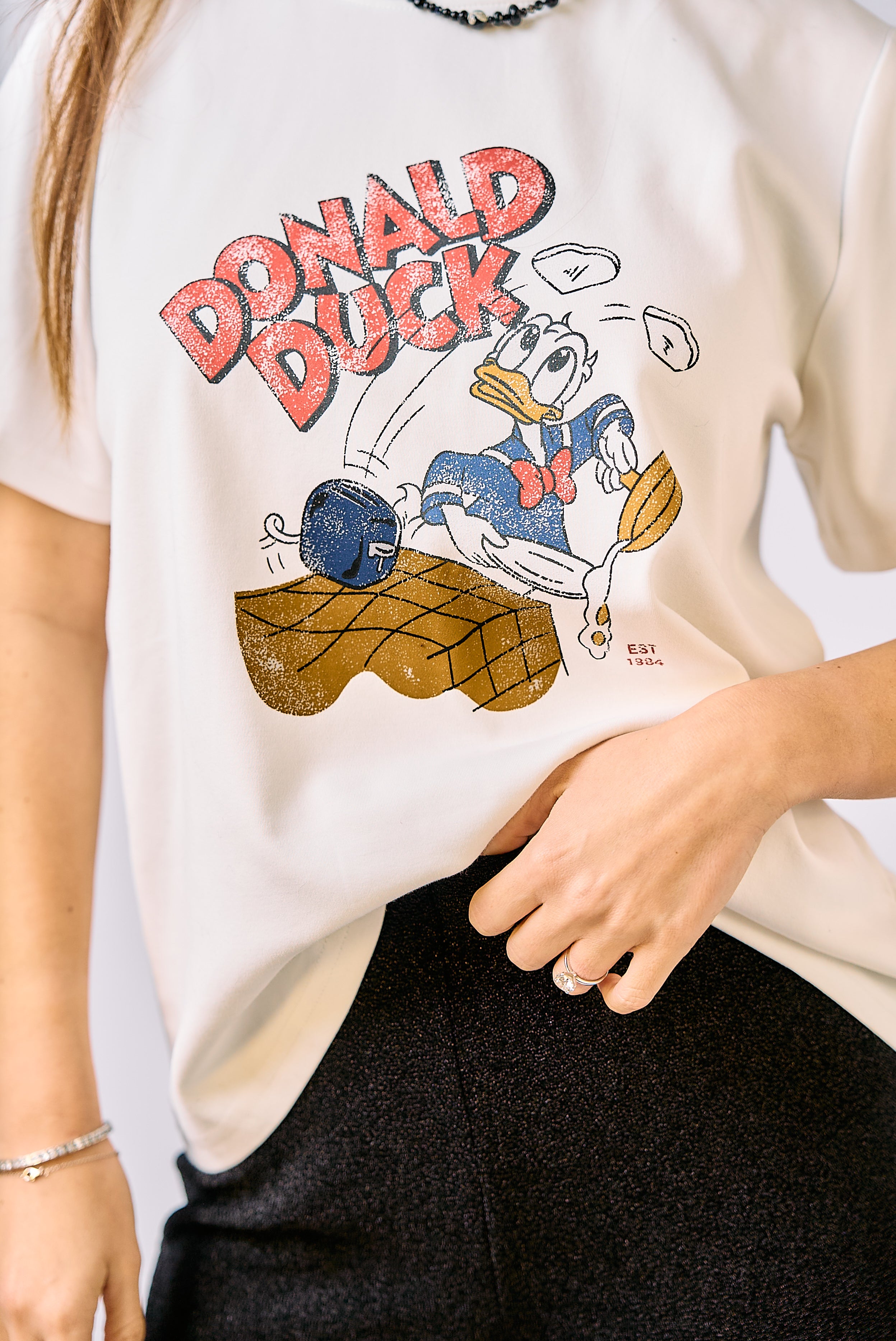 חולצת טי דונלד לבן