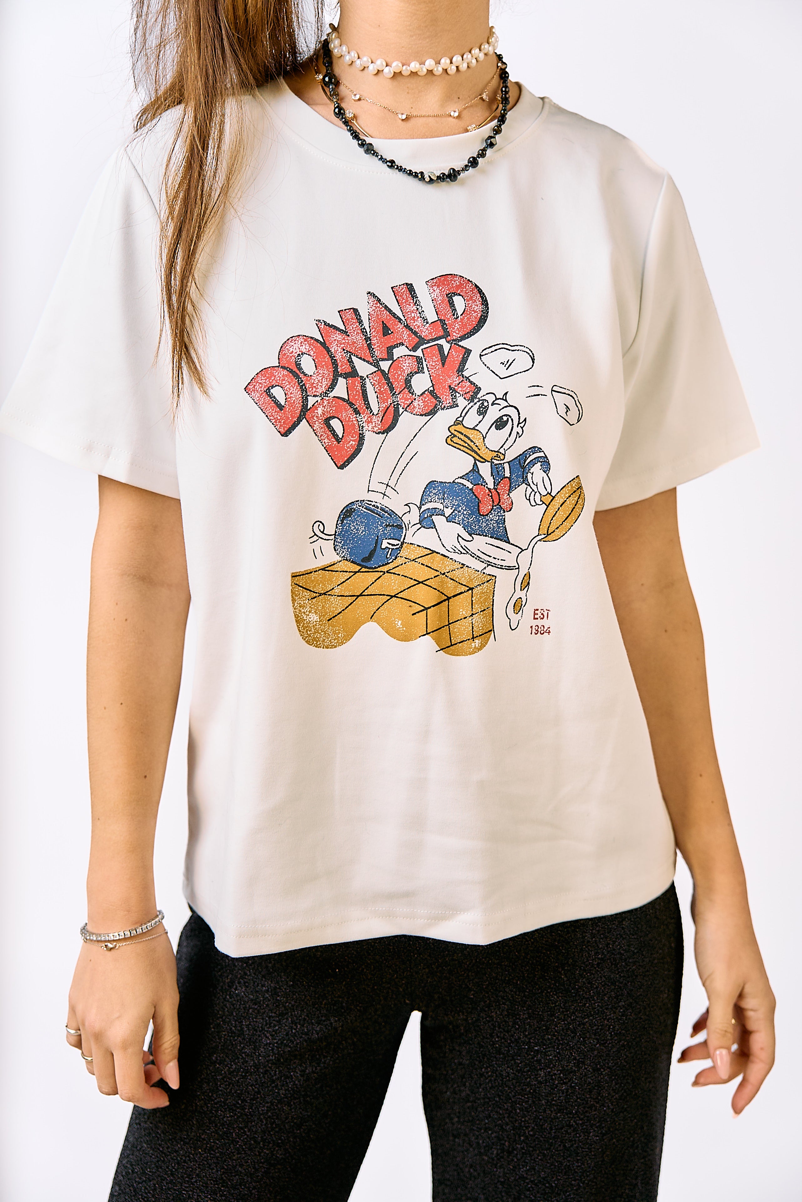 חולצת טי דונלד לבן