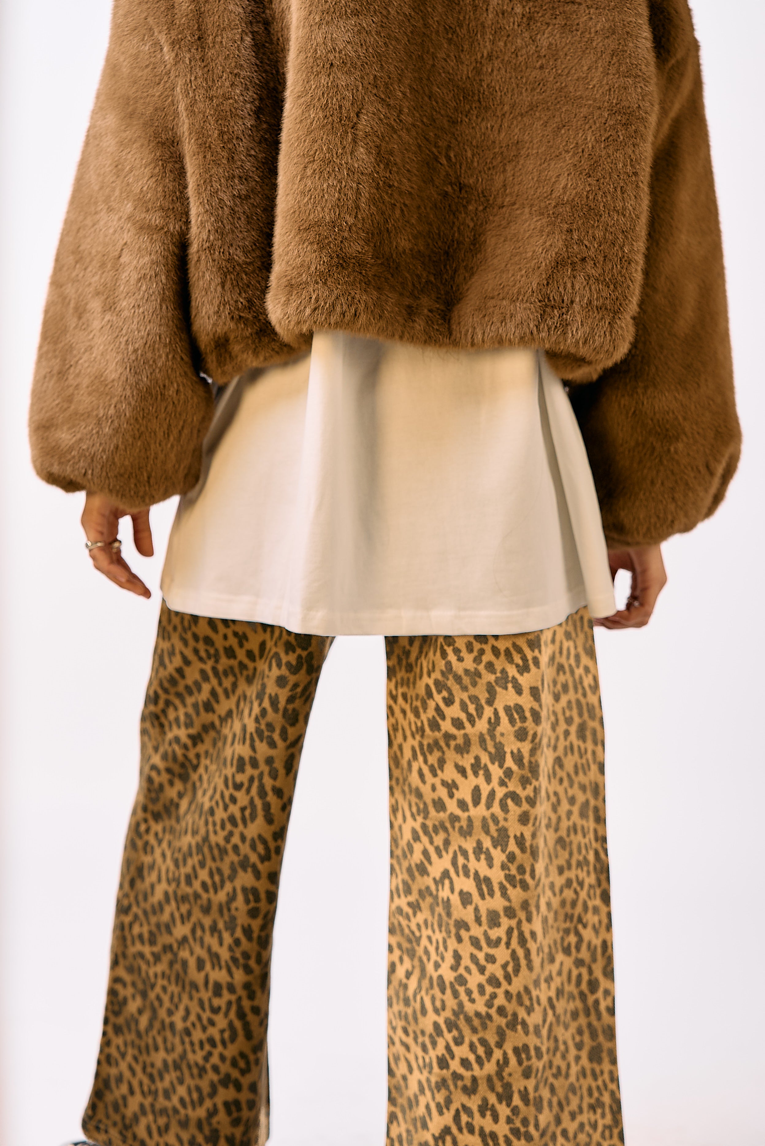 מעיל פרווה ג׳ודי חום