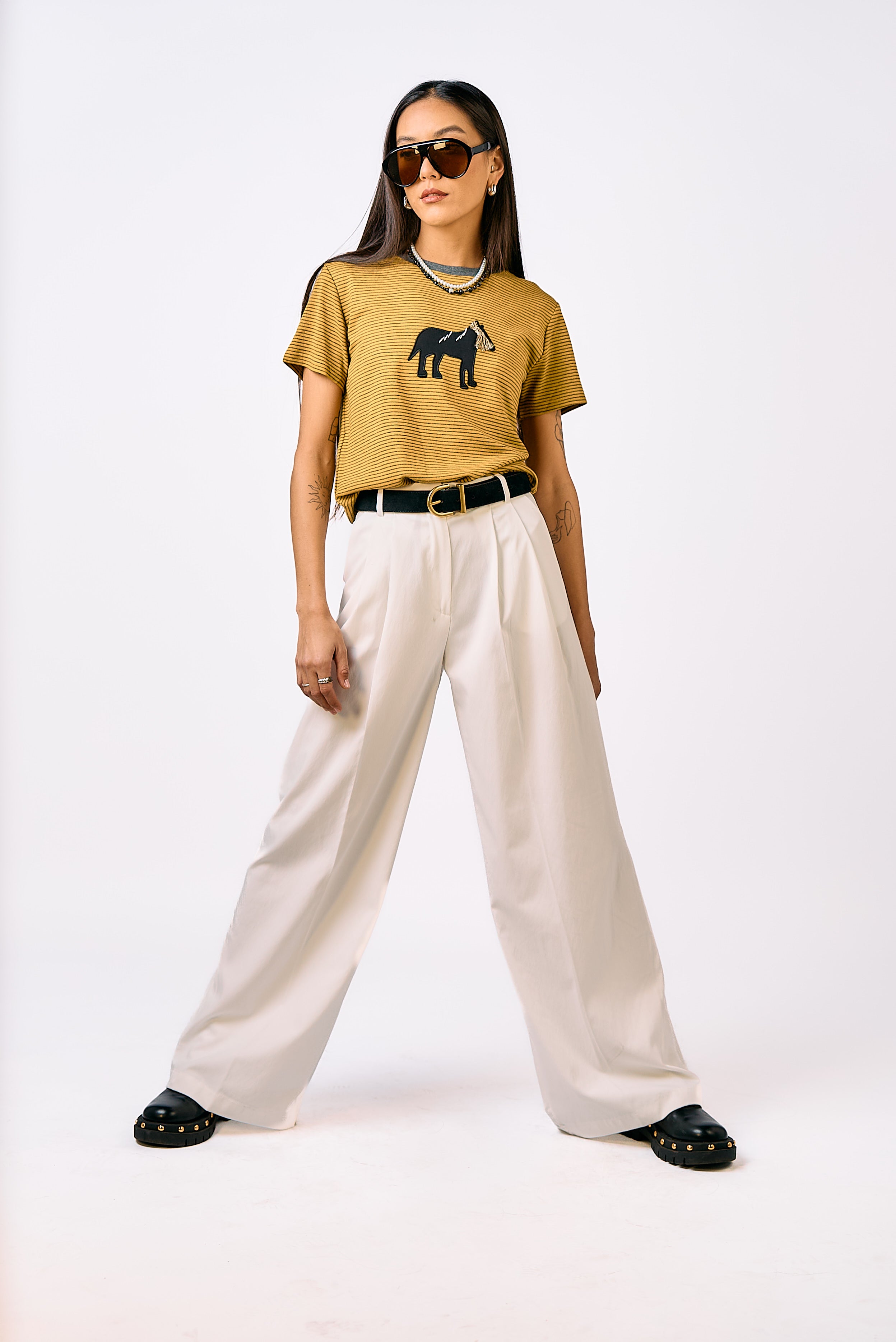 מכנס מחויט אמילי לבן