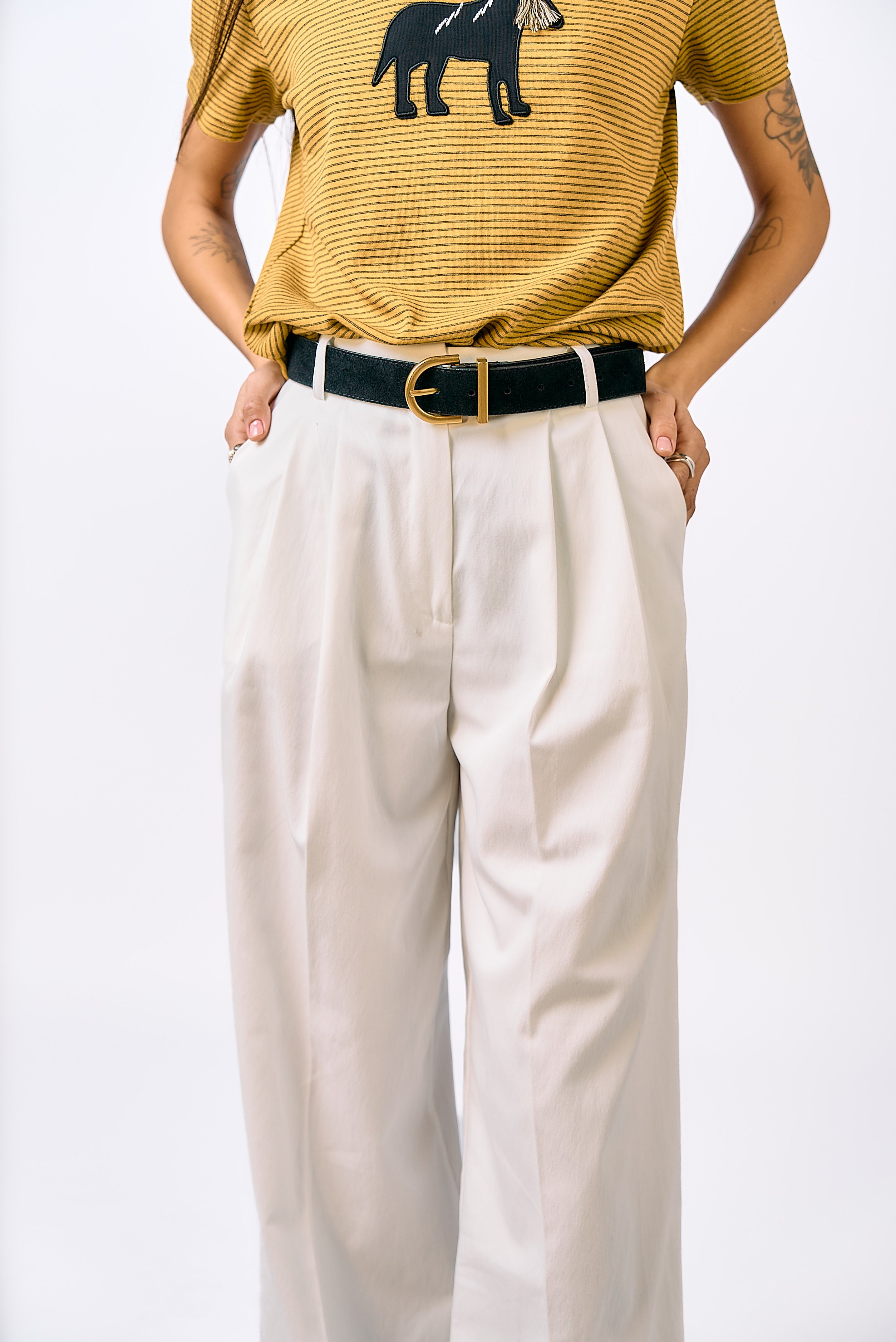 מכנס מחויט אמילי לבן