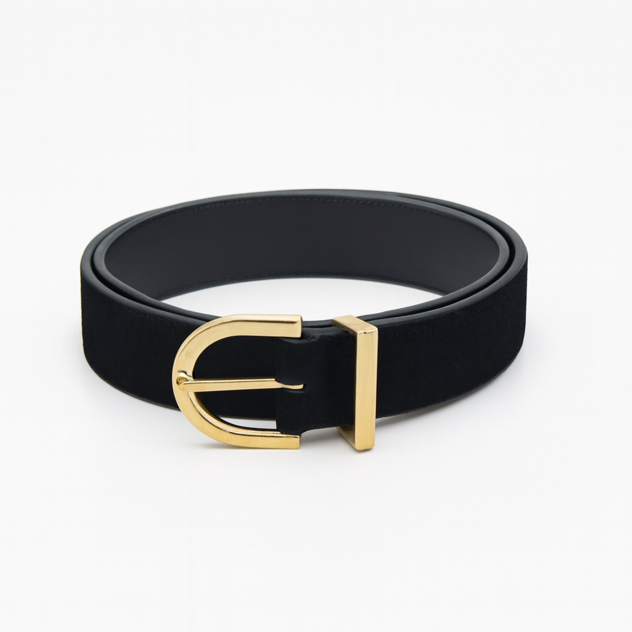 חגורת עור זמש שחור