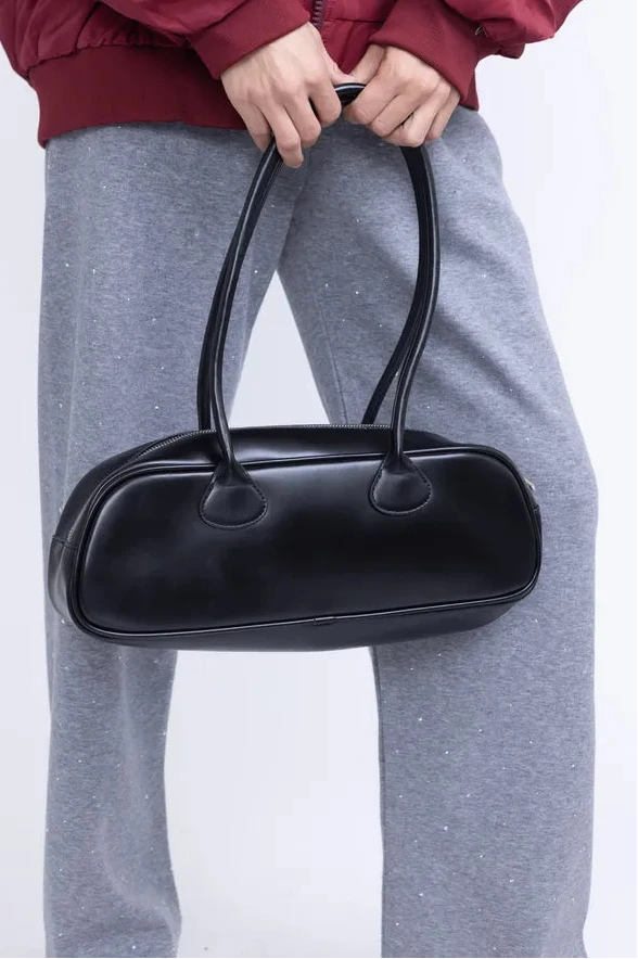 תיק כתף מלבן שחור