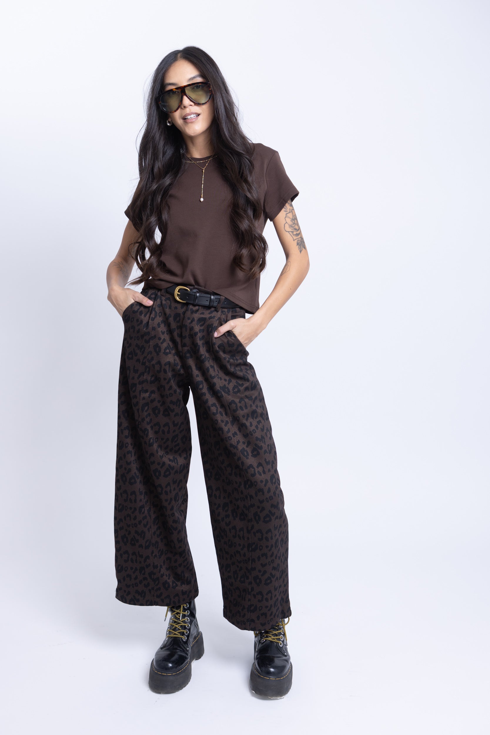 מכנס עיני מנומר חום