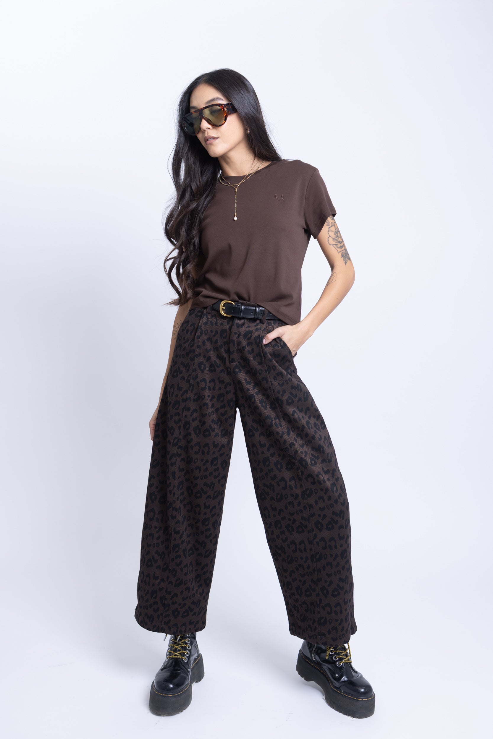 מכנס עיני מנומר חום