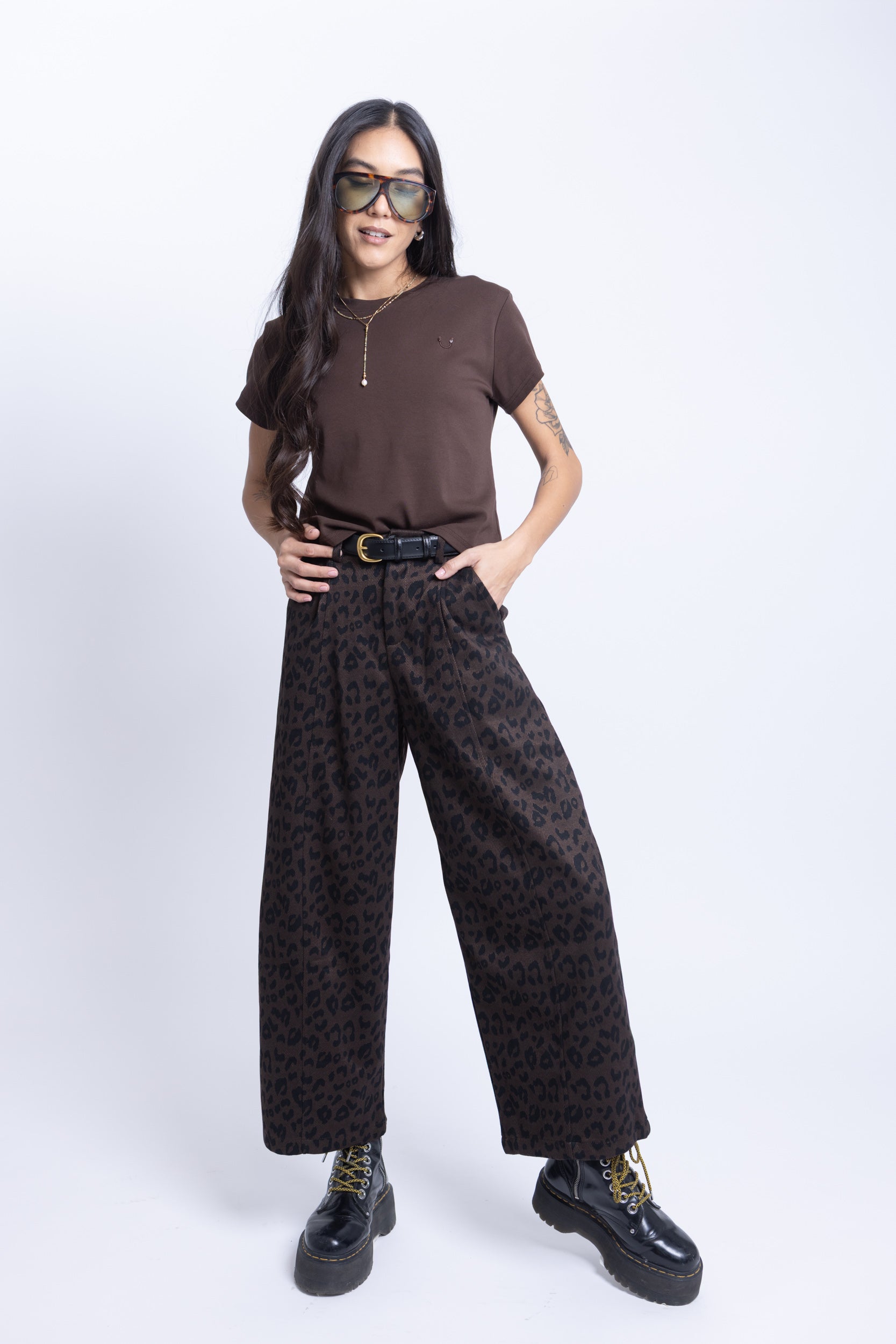 מכנס עיני מנומר חום