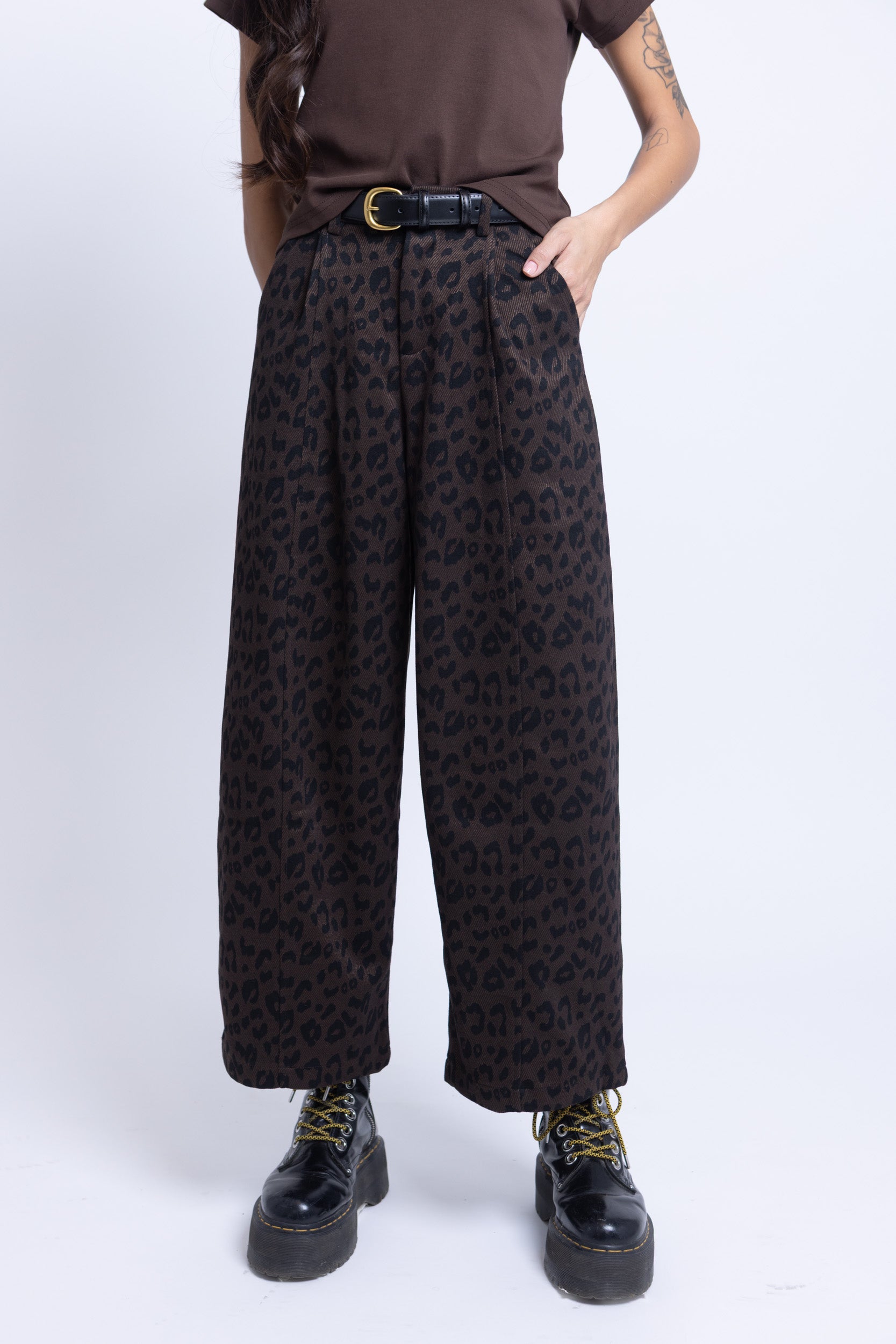 מכנס עיני מנומר חום