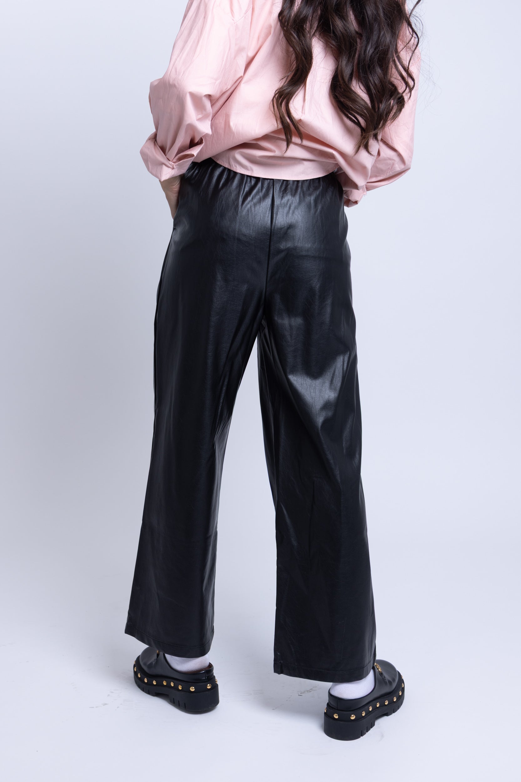 מכנס דמוי עור לייבו שחור